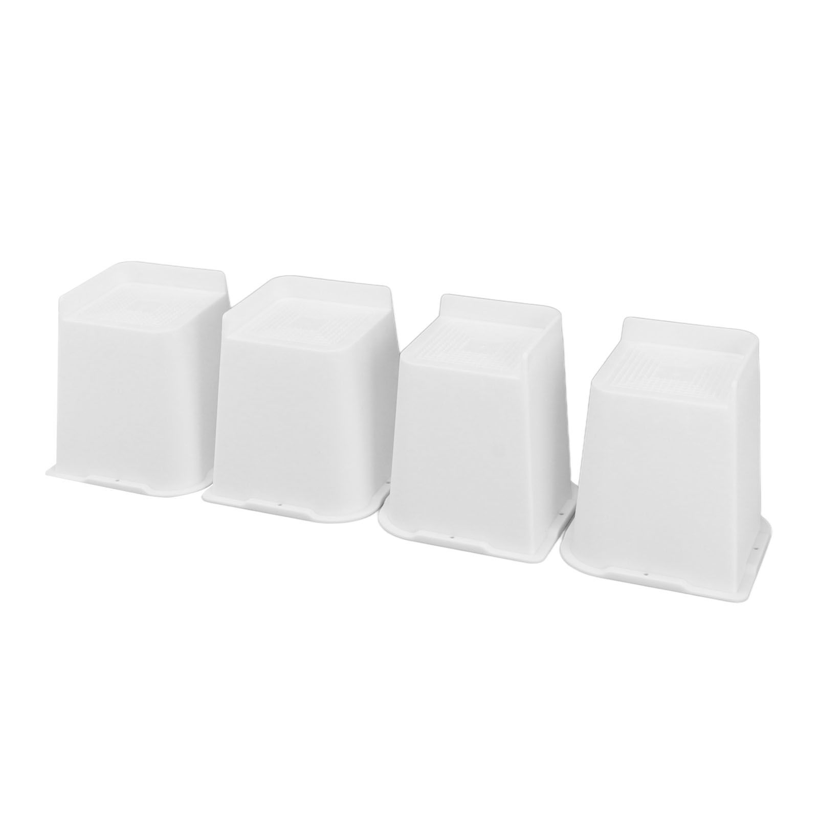 4 Pcs Furniture Risers 6 Inch Raise Trapezoid L Shape Top Anti Slip Bed Sofa view 2