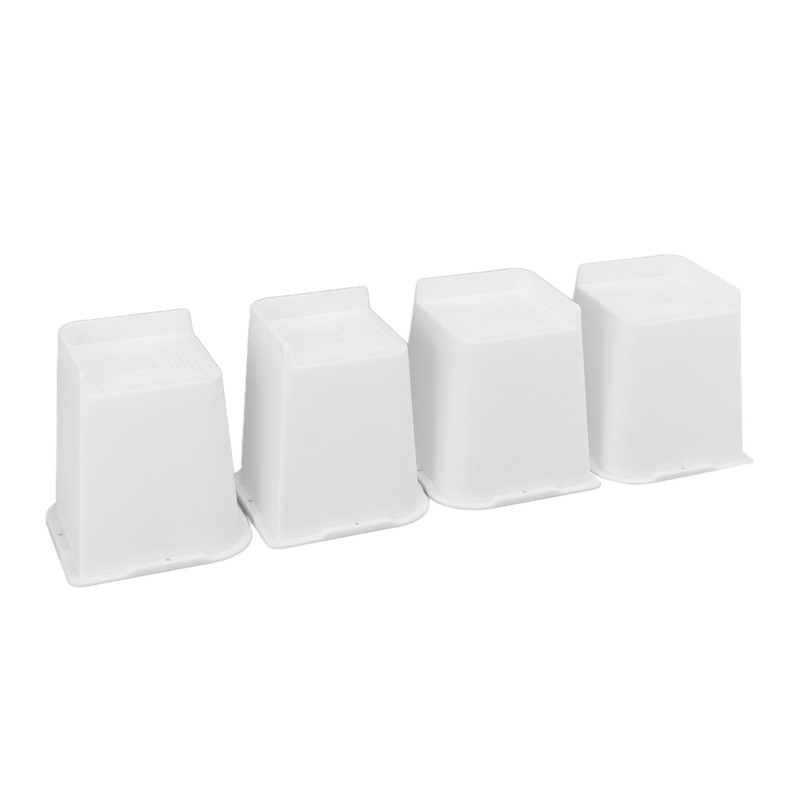 4 Pcs Furniture Risers 6 Inch Raise Trapezoid L Shape Top Anti Slip Bed Sofa view 3