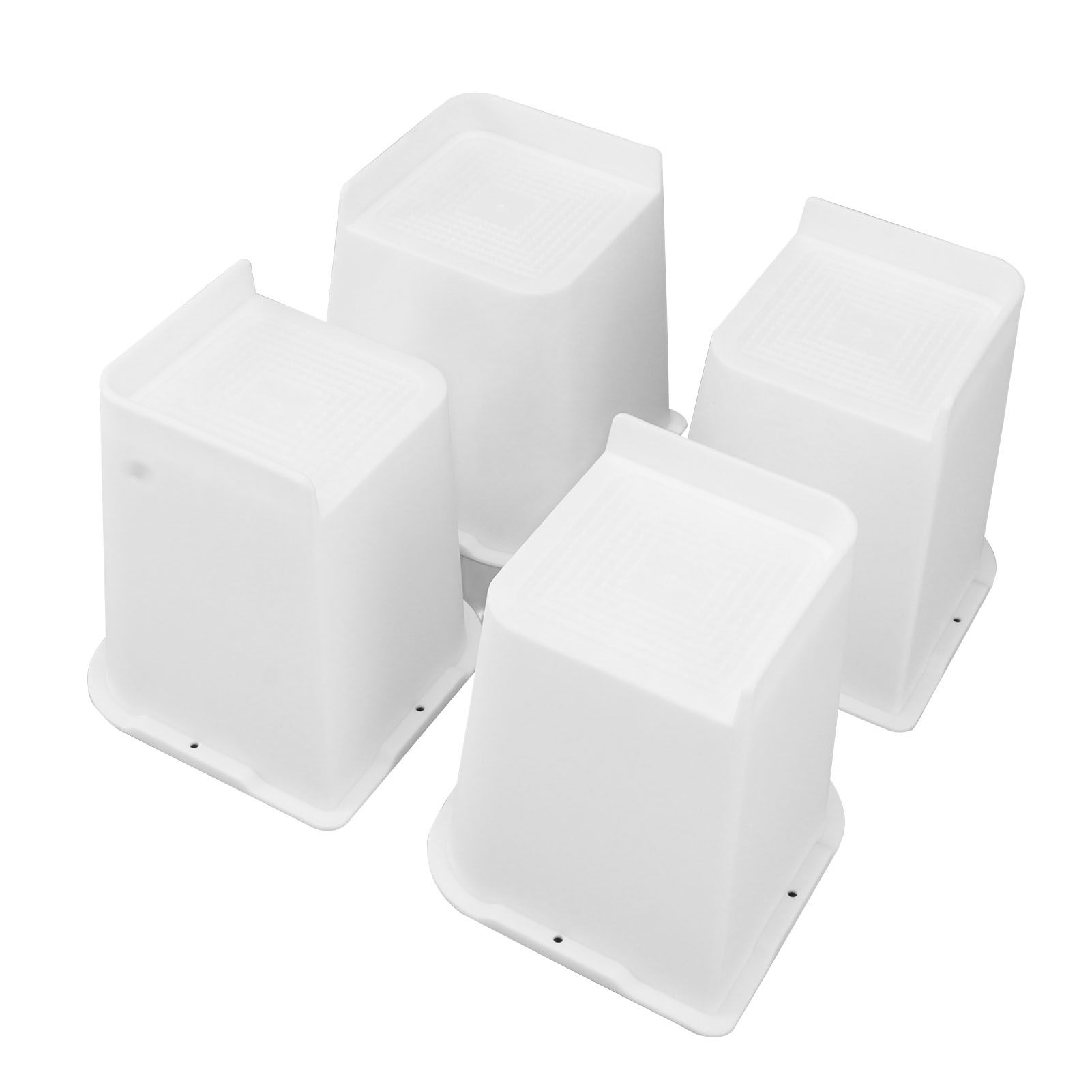 4 Pcs Furniture Risers 6 Inch Raise Trapezoid L Shape Top Anti Slip Bed Sofa view 5