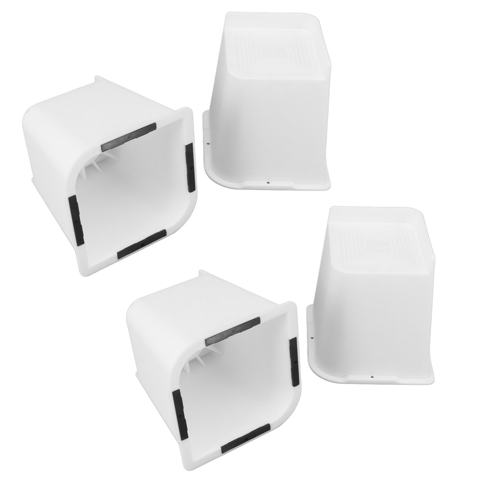 4 Pcs Furniture Risers 6 Inch Raise Trapezoid L Shape Top Anti Slip Bed Sofa view 7