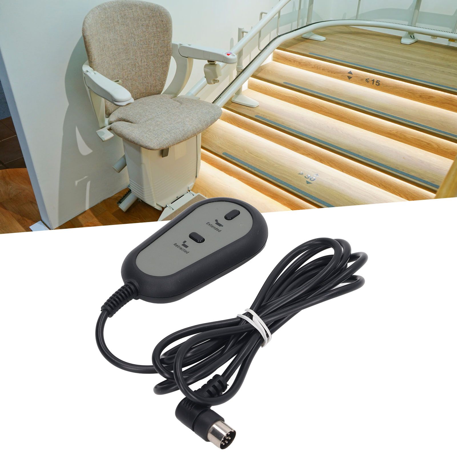 Power Recliner Controller Up and Down 2 Button 8 Pin Remote Handset Controller view 12