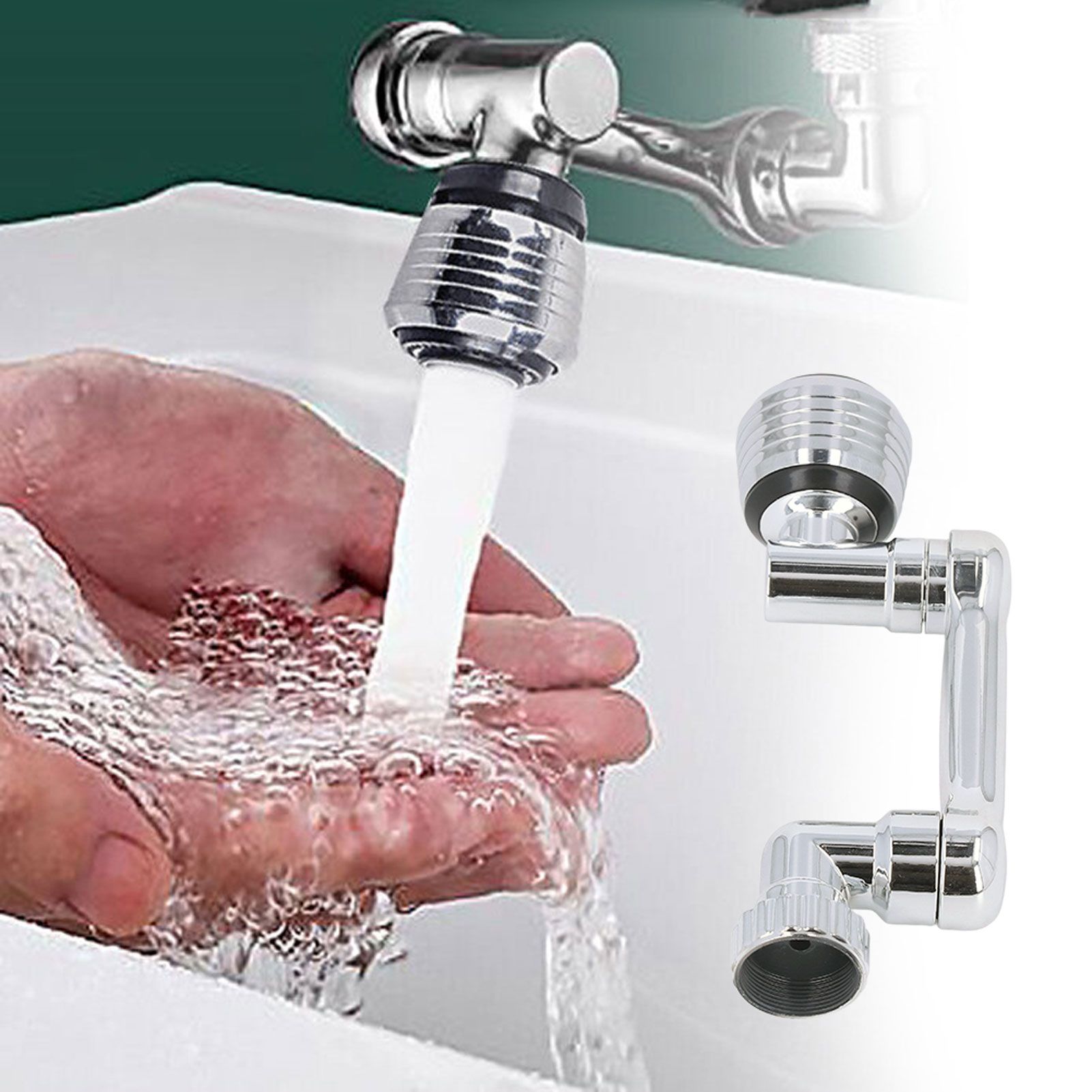 1080 Degree Swivel Faucet Extender ABS Sink Filter Extender for Bathroom Sink view 11