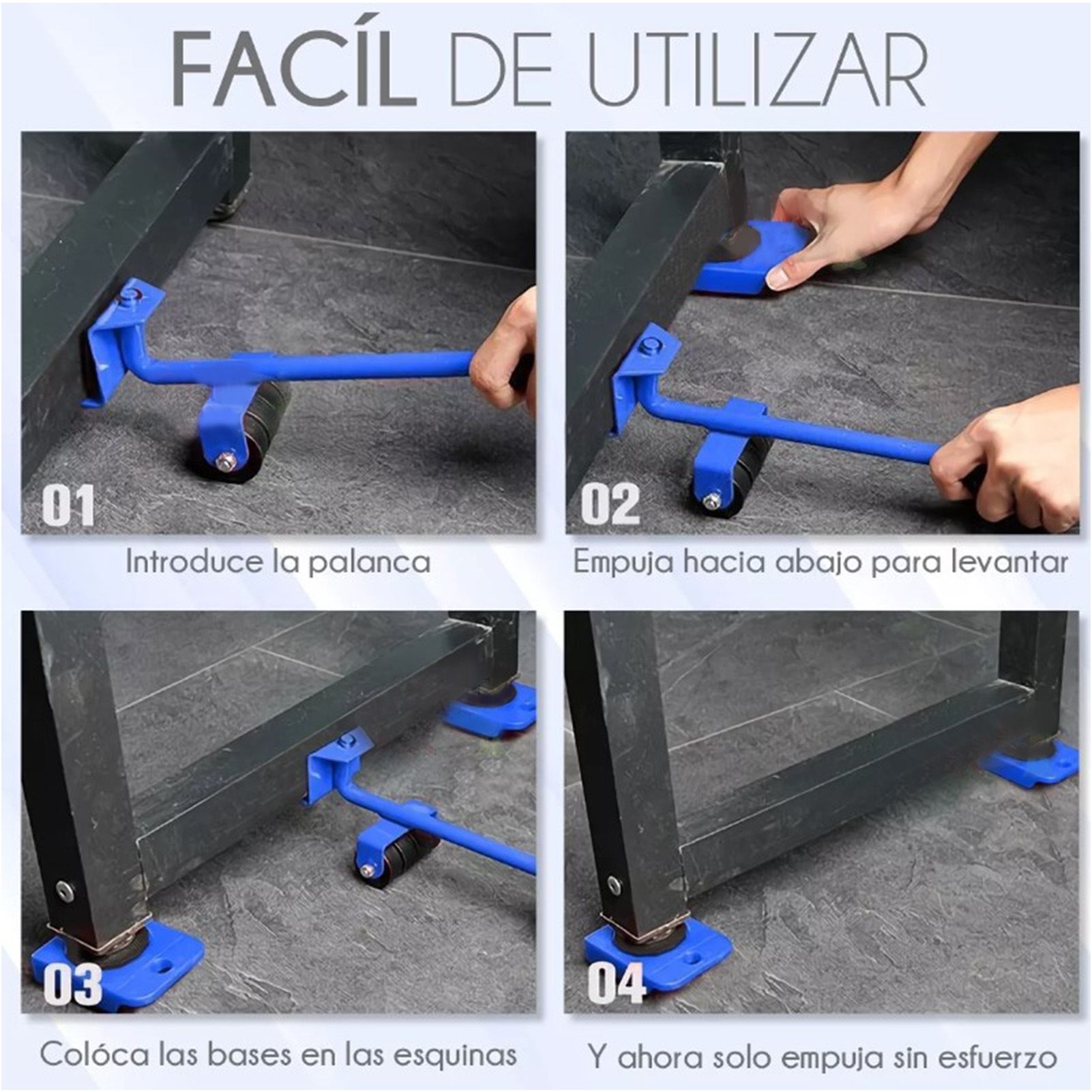 Heavy Duty Furniture Lifter Household Furniture Mover with 4 Wheel Rollers 1 view 6