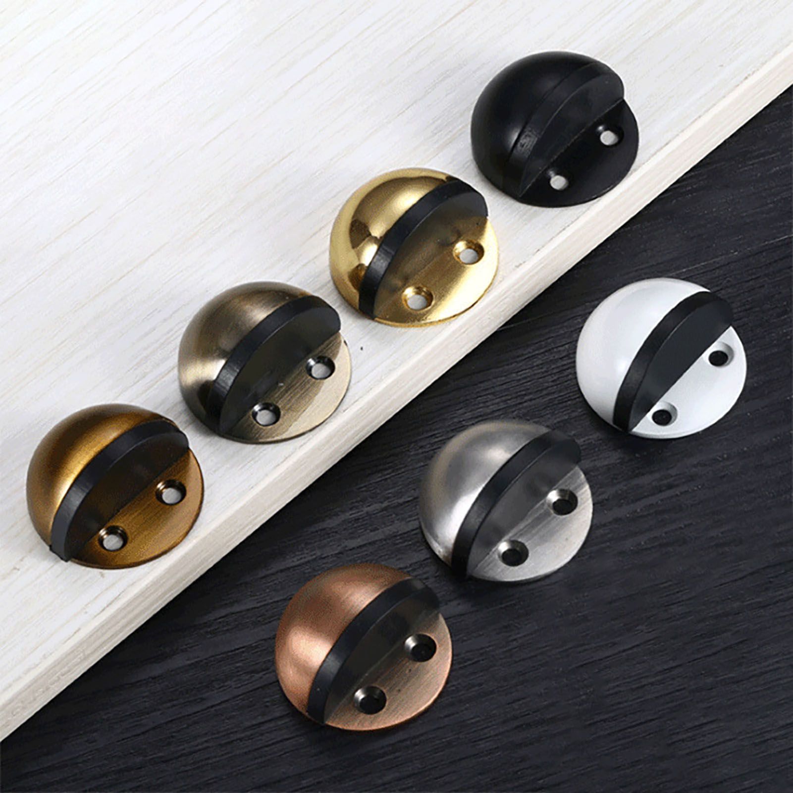 Dome Door Stop 304 Stainless Steel Sound Dampening Floor Door Bumper Punching view 6