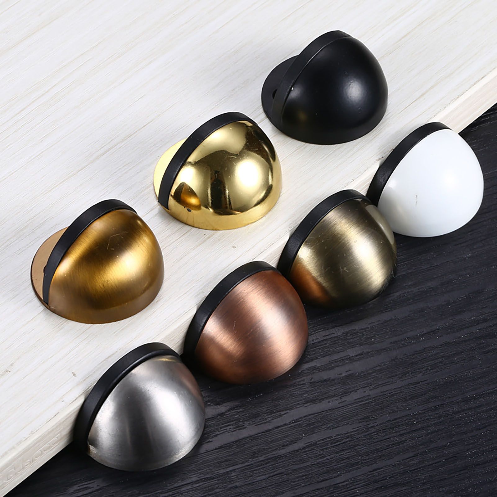 Dome Door Stop 304 Stainless Steel Sound Dampening Floor Door Bumper Punching view 7