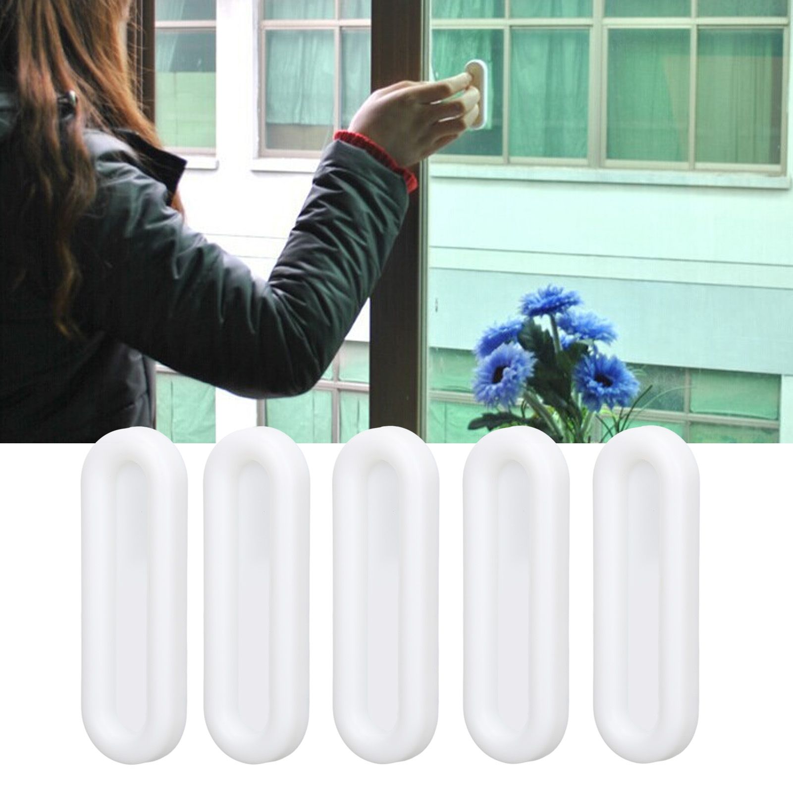 20 PCS Self Stick Pull Handle Lightweight Instant Stick On Handle for Window view 11