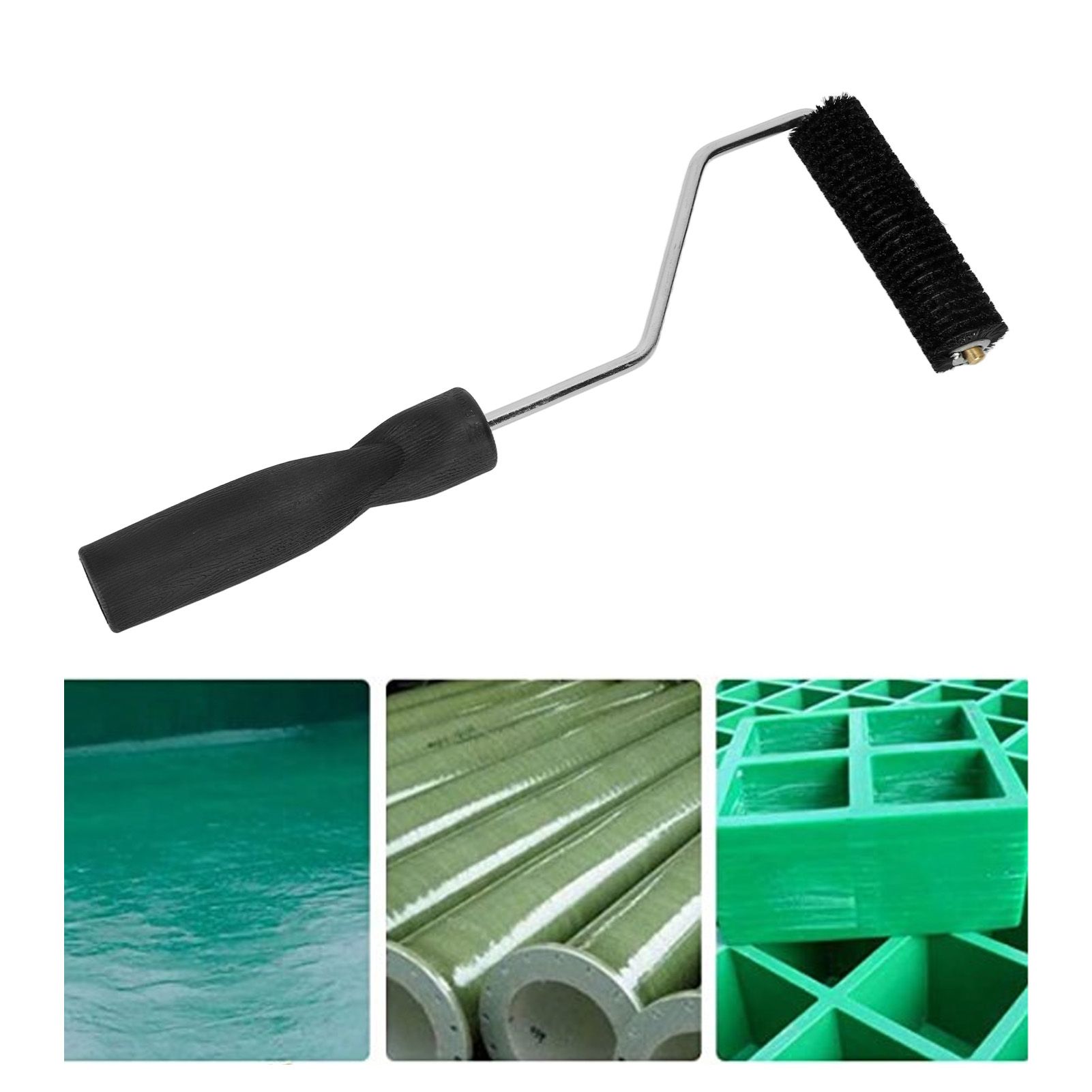 Fiberglass Roller Portable Tub Roller Tool Bristle Resin Laminating Bubble view 12