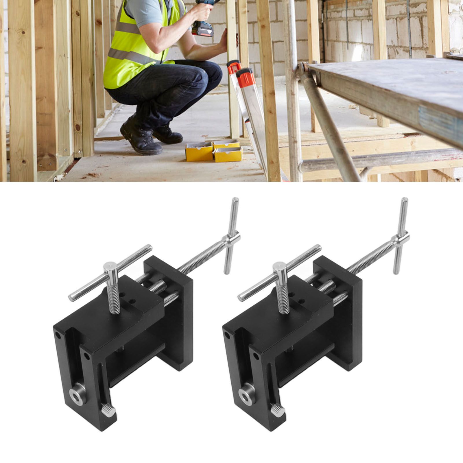 2PCS Cabinet Clamp Aluminum Alloy Steel Face Frame Clamp Cabinetry Claw for view 11