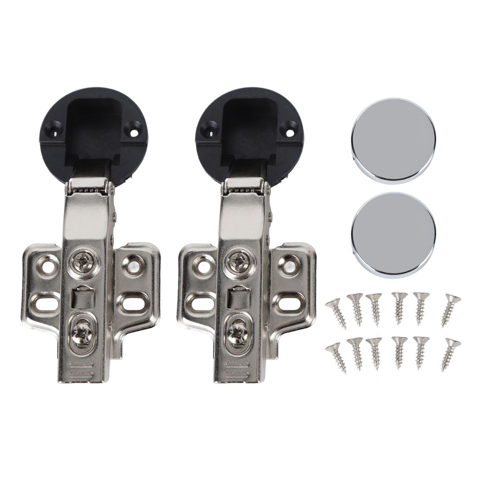2Set Stainless Steel 201 Cabinet Glass Door Hinge 35 Cup Glass Door Damping