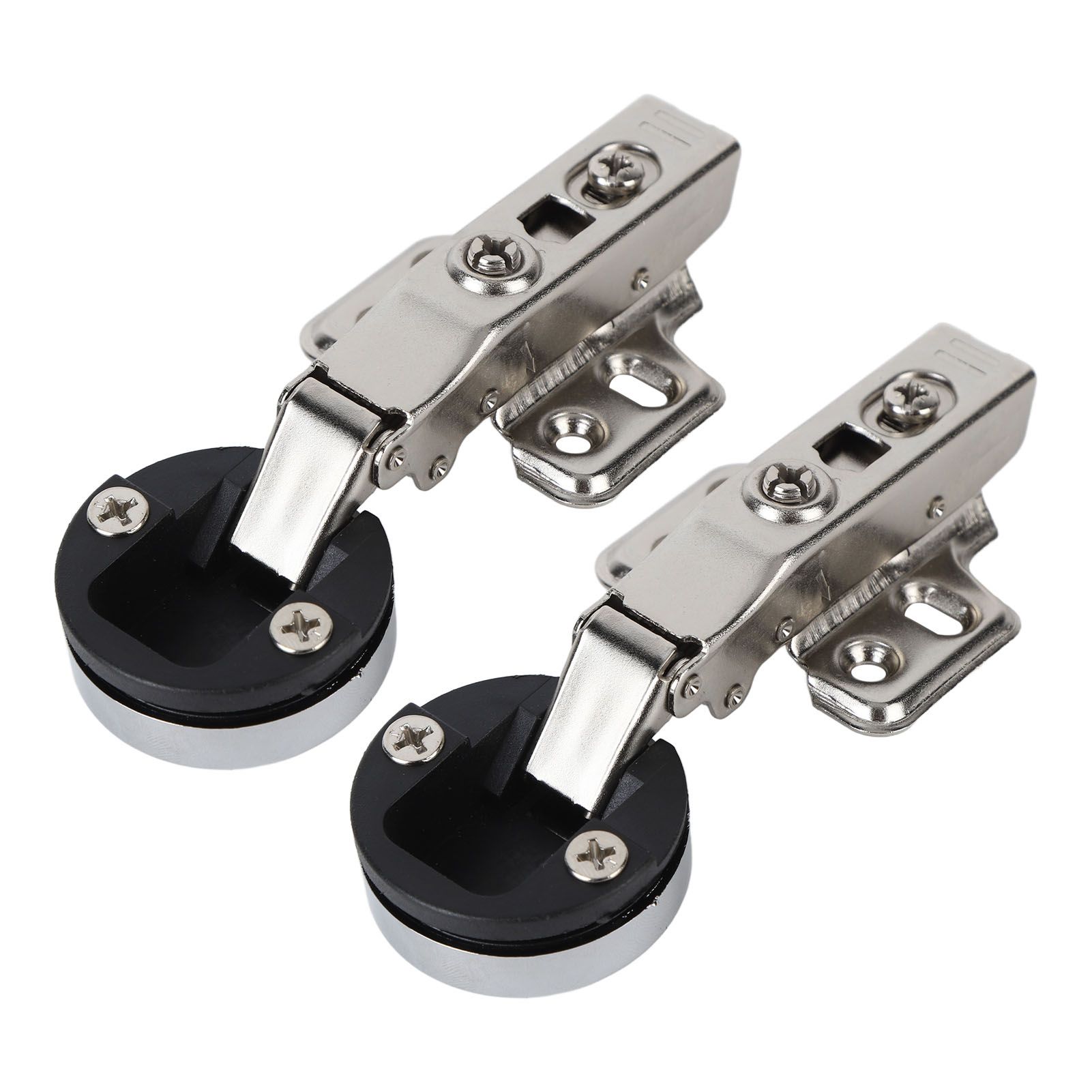 2Set Stainless Steel 201 Cabinet Glass Door Hinge 35 Cup Glass Door Damping view 2
