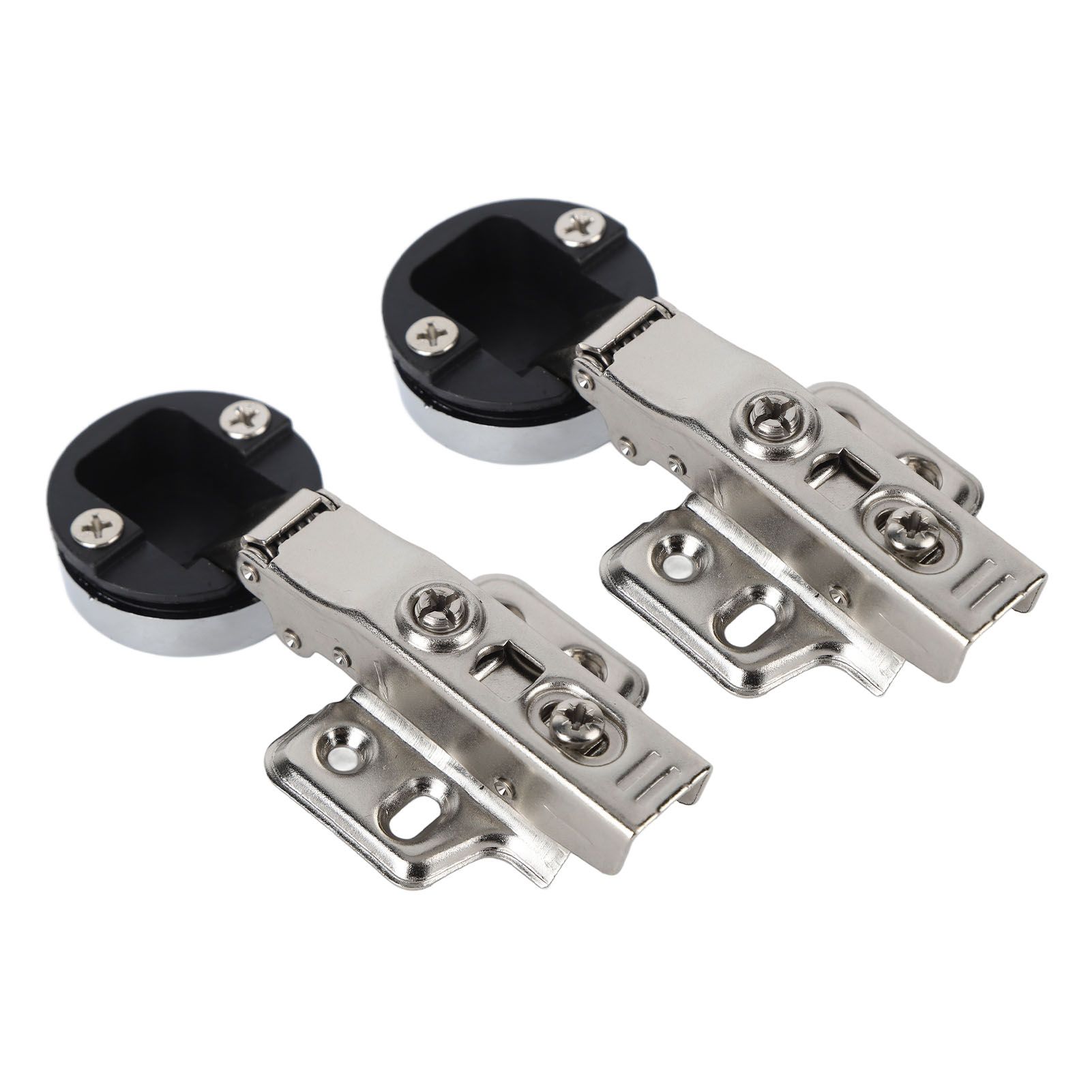 2Set Stainless Steel 201 Cabinet Glass Door Hinge 35 Cup Glass Door Damping view 3