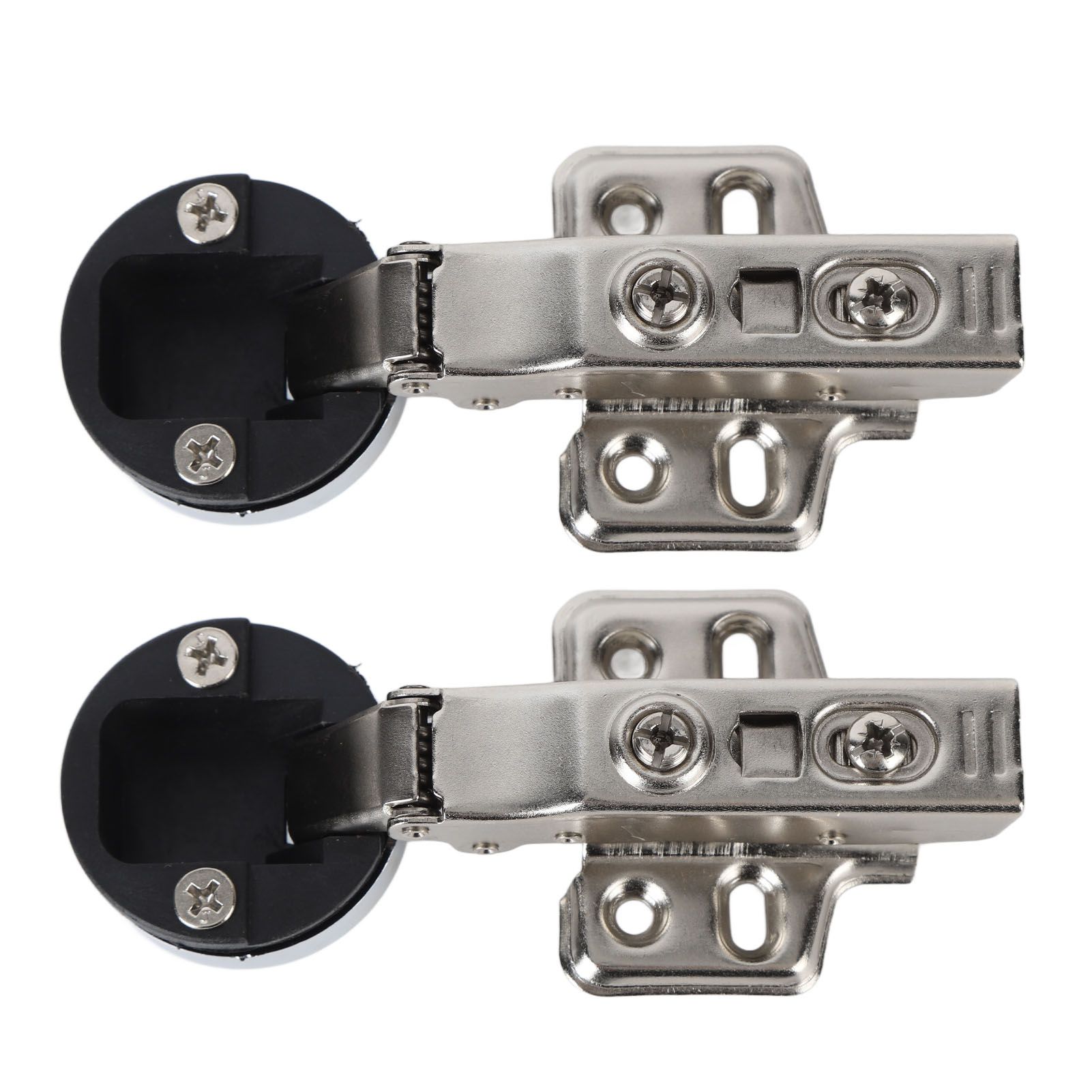 2Set Stainless Steel 201 Cabinet Glass Door Hinge 35 Cup Glass Door Damping view 4