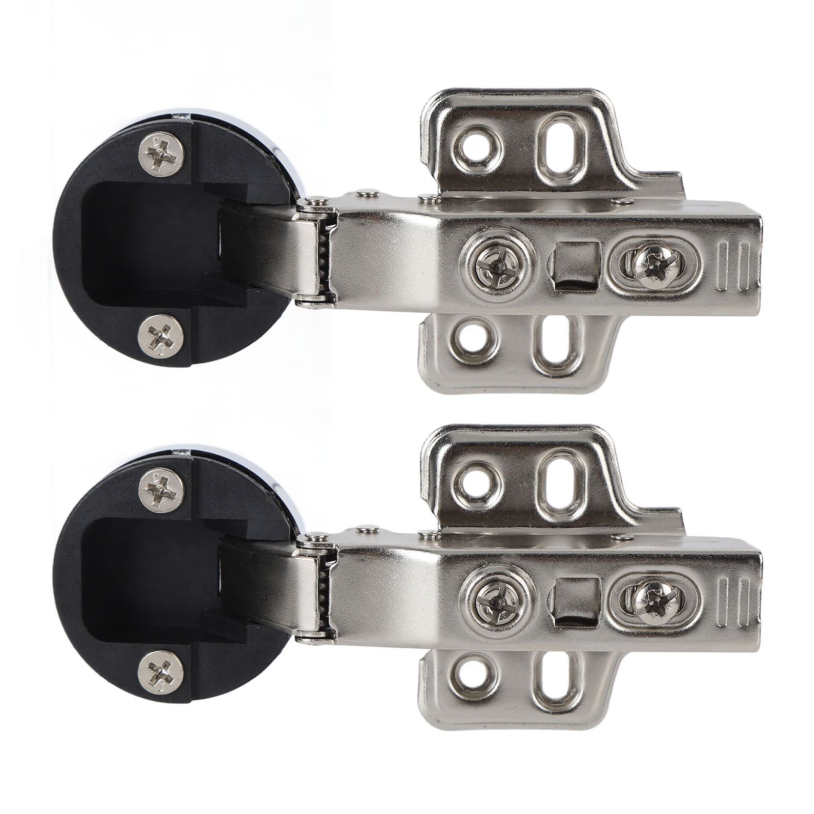 2Set Stainless Steel 201 Cabinet Glass Door Hinge 35 Cup Glass Door Damping view 6