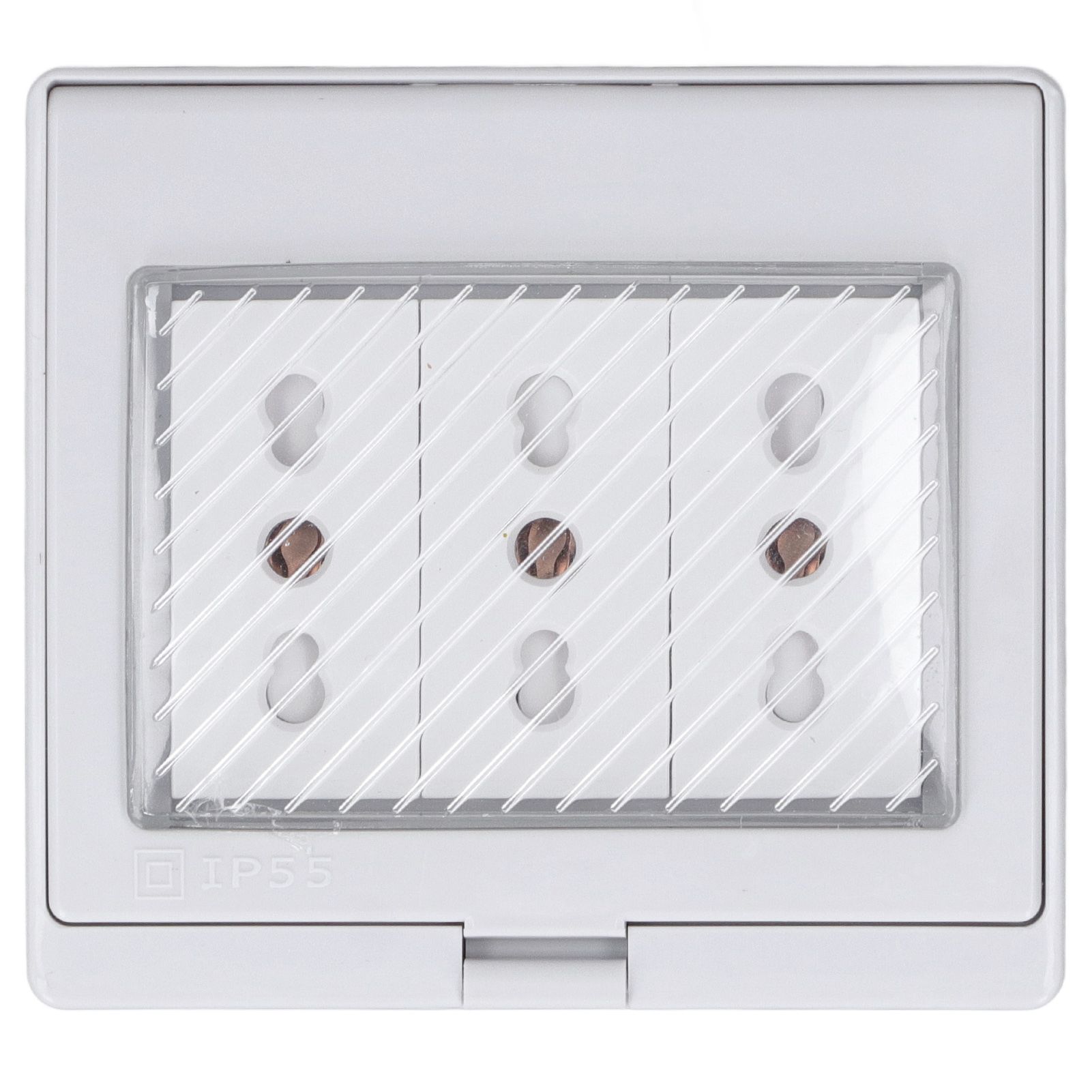 Waterproof Wall Socket IP55 Dustproof Flame Retardant Housing 3 Port Wall view 4