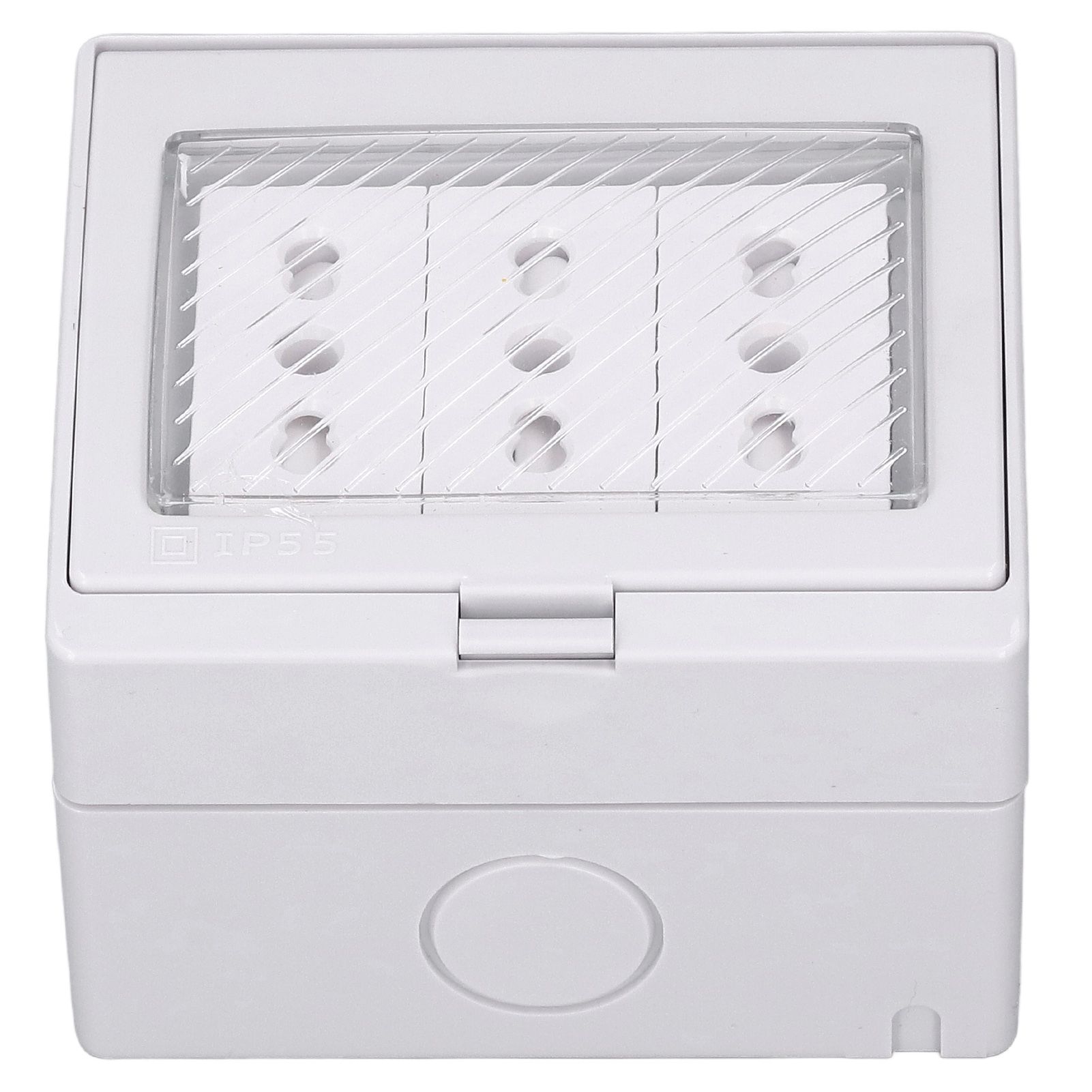 Waterproof Wall Socket IP55 Dustproof Flame Retardant Housing 3 Port Wall view 5