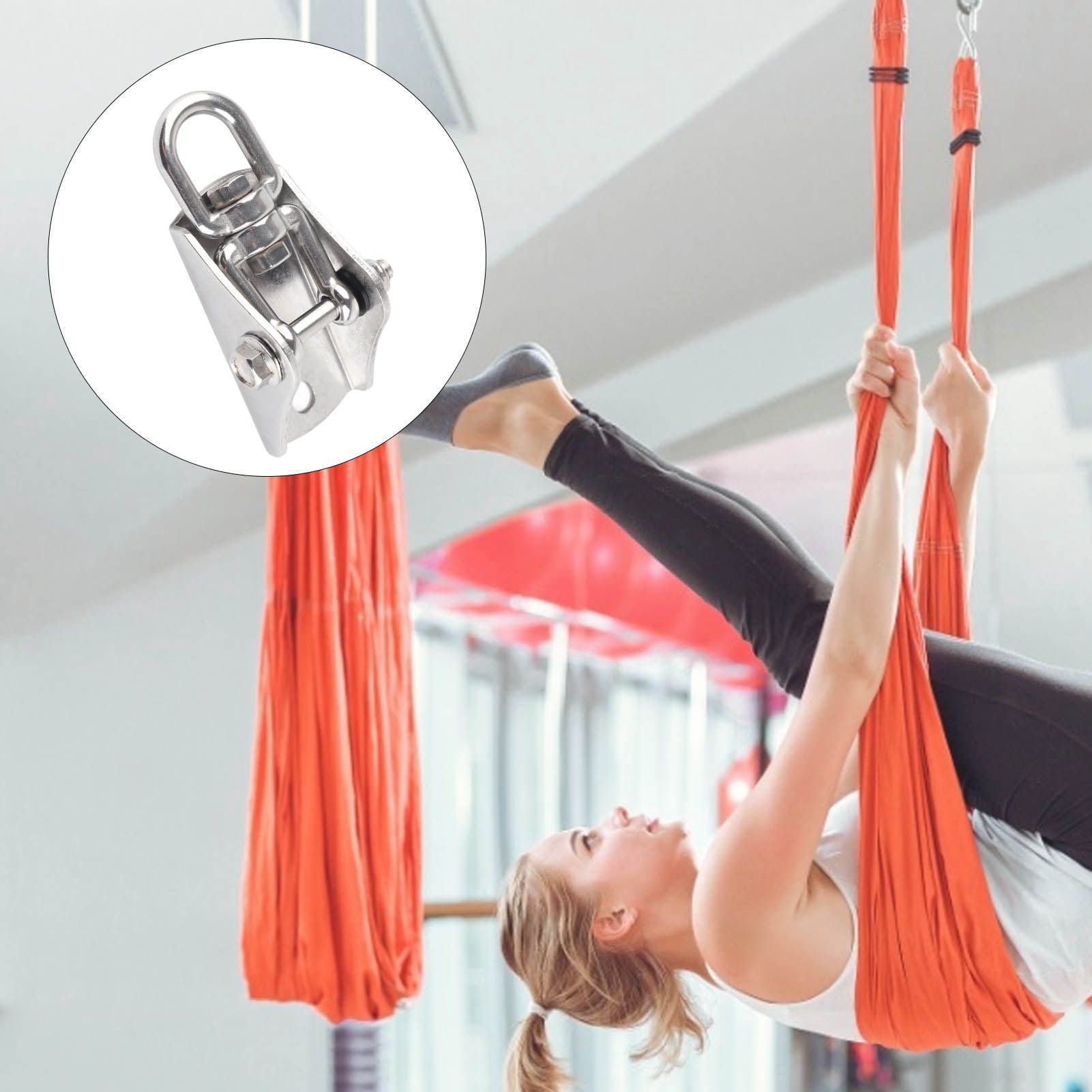 Hammock Hanging Kit Stainless Steel Heavy Duty Swing Hanger 360 Degree Rotate view 11