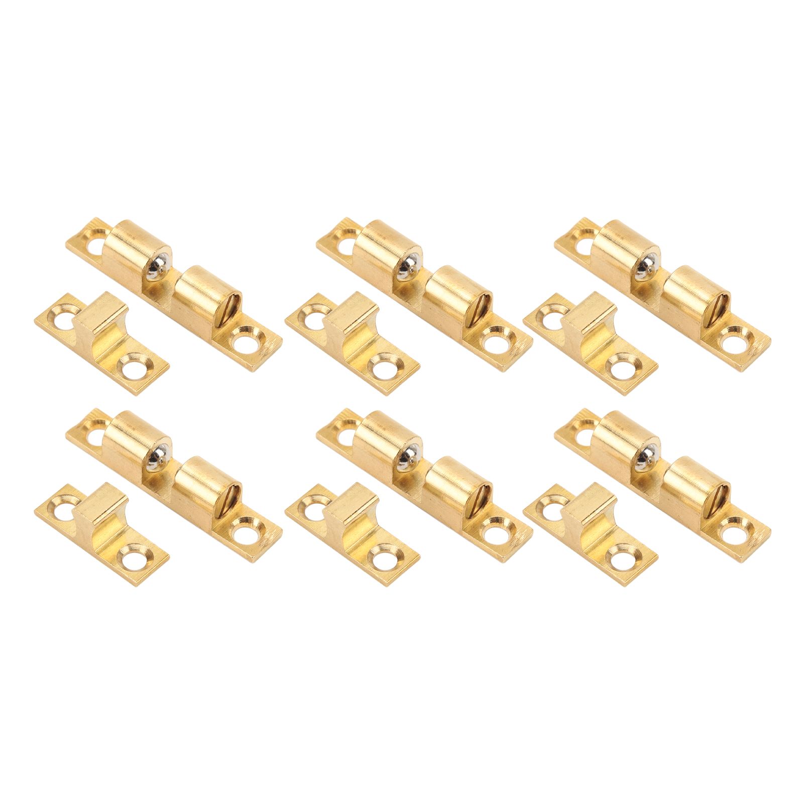 6 Set Cabinet Door Catch Brass Cabinet Door Closet Ball Tension Catch Latch view 9