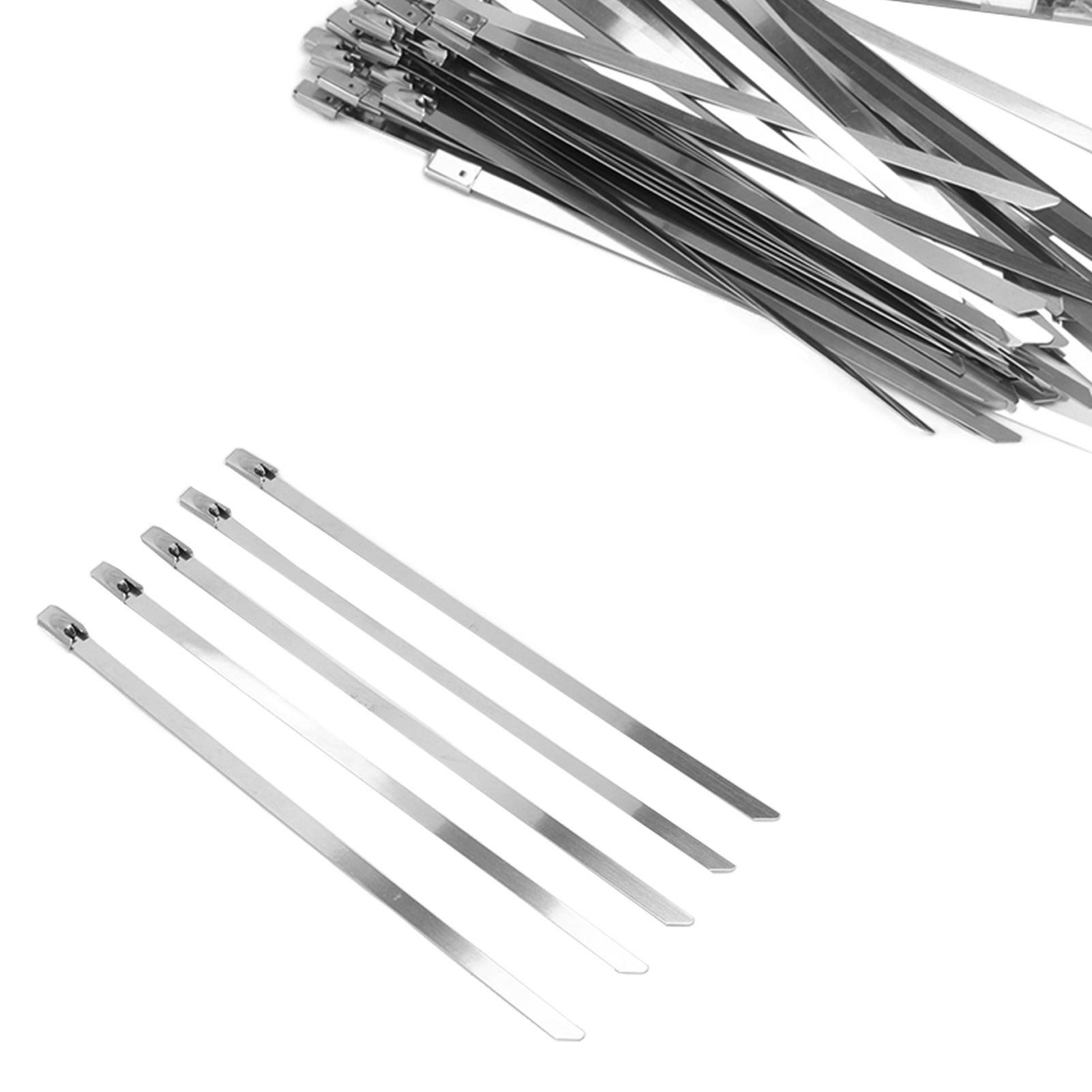 100Pcs Cable Tie Stainless Steel Hose Zip Tie Self Locking Set Kit for Wire view 15