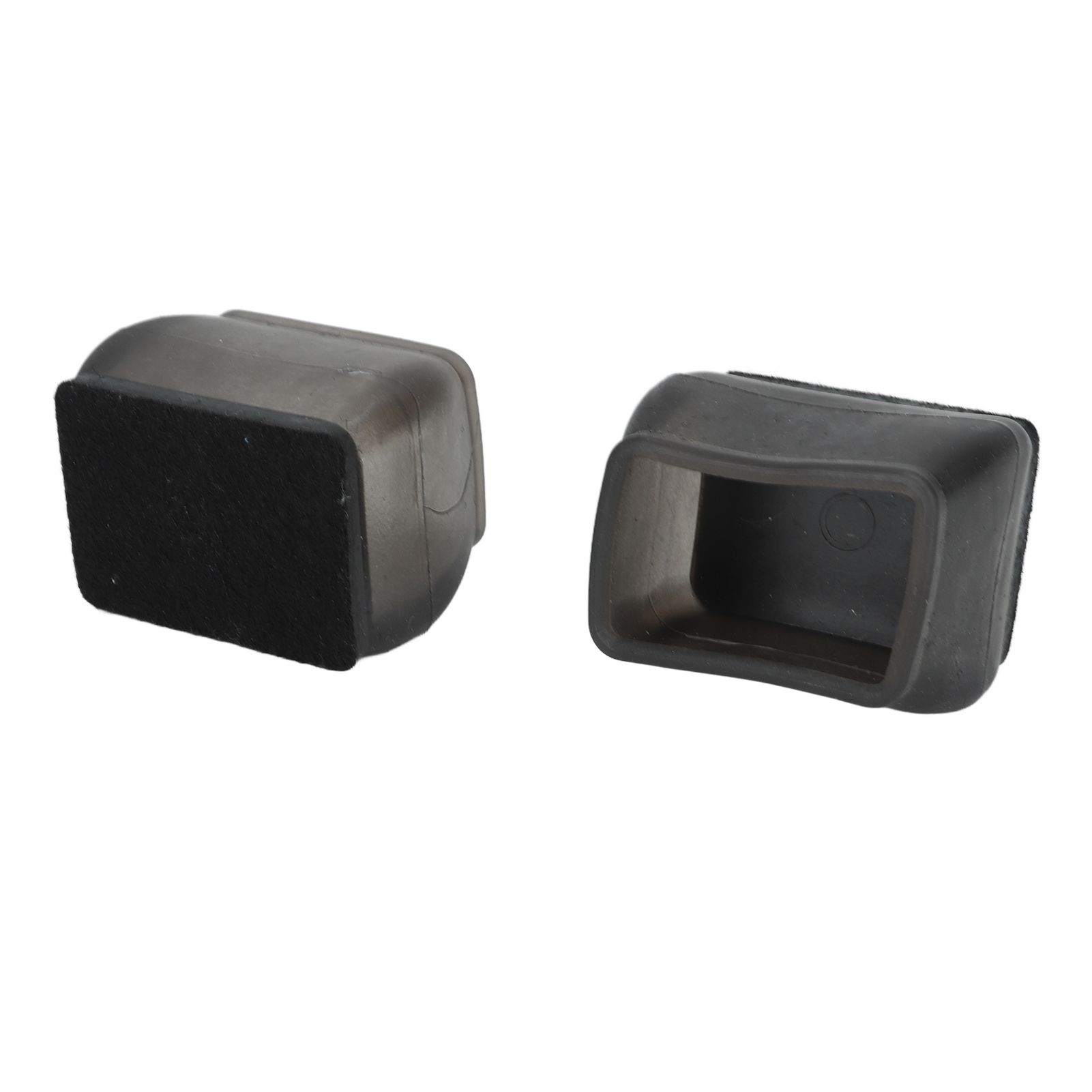20 Pcs Chair Leg Floor Protector Rectangular Transparent Black Felt Mat view 15