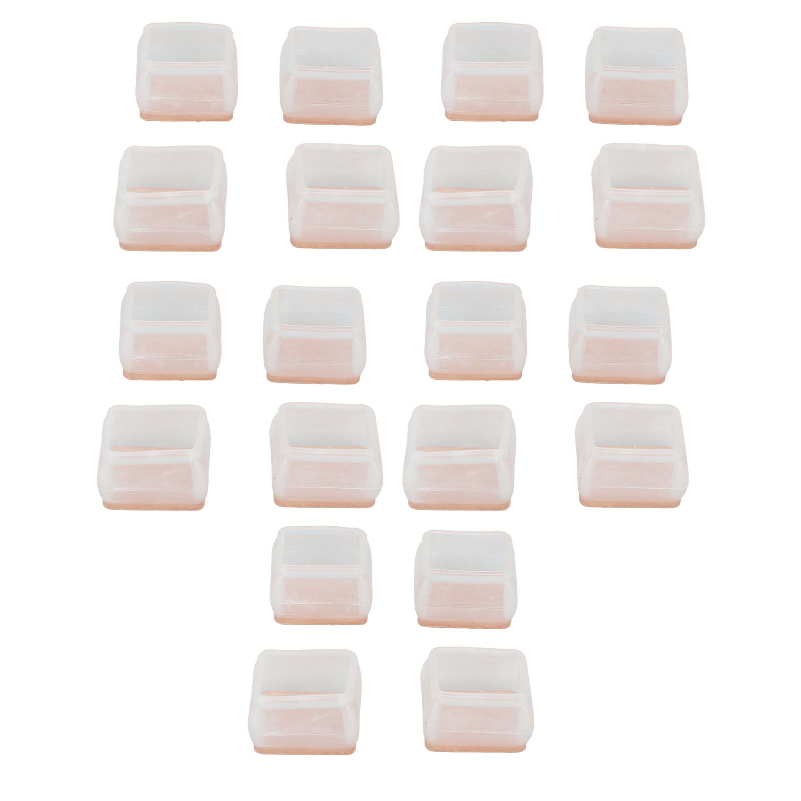 20Pcs Chair Leg Protector for Hardwood Floor Rubber Felt Furniture Pad Cover view 2