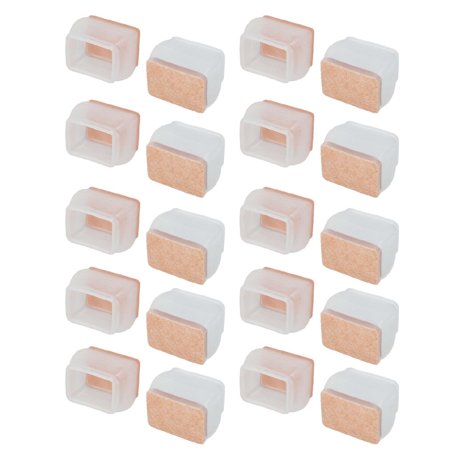 20Pcs Chair Leg Protector for Hardwood Floor Rubber Felt Furniture Pad Cover view 5