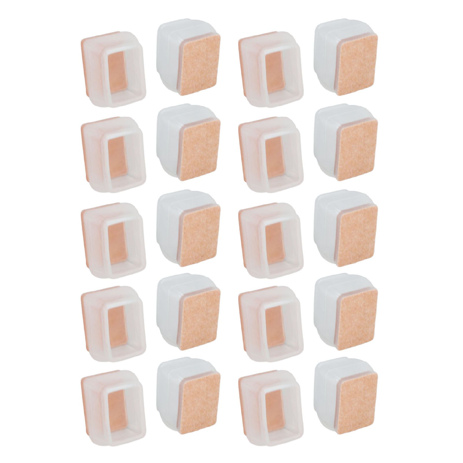 20Pcs Chair Leg Protector for Hardwood Floor Rubber Felt Furniture Pad Cover view 6