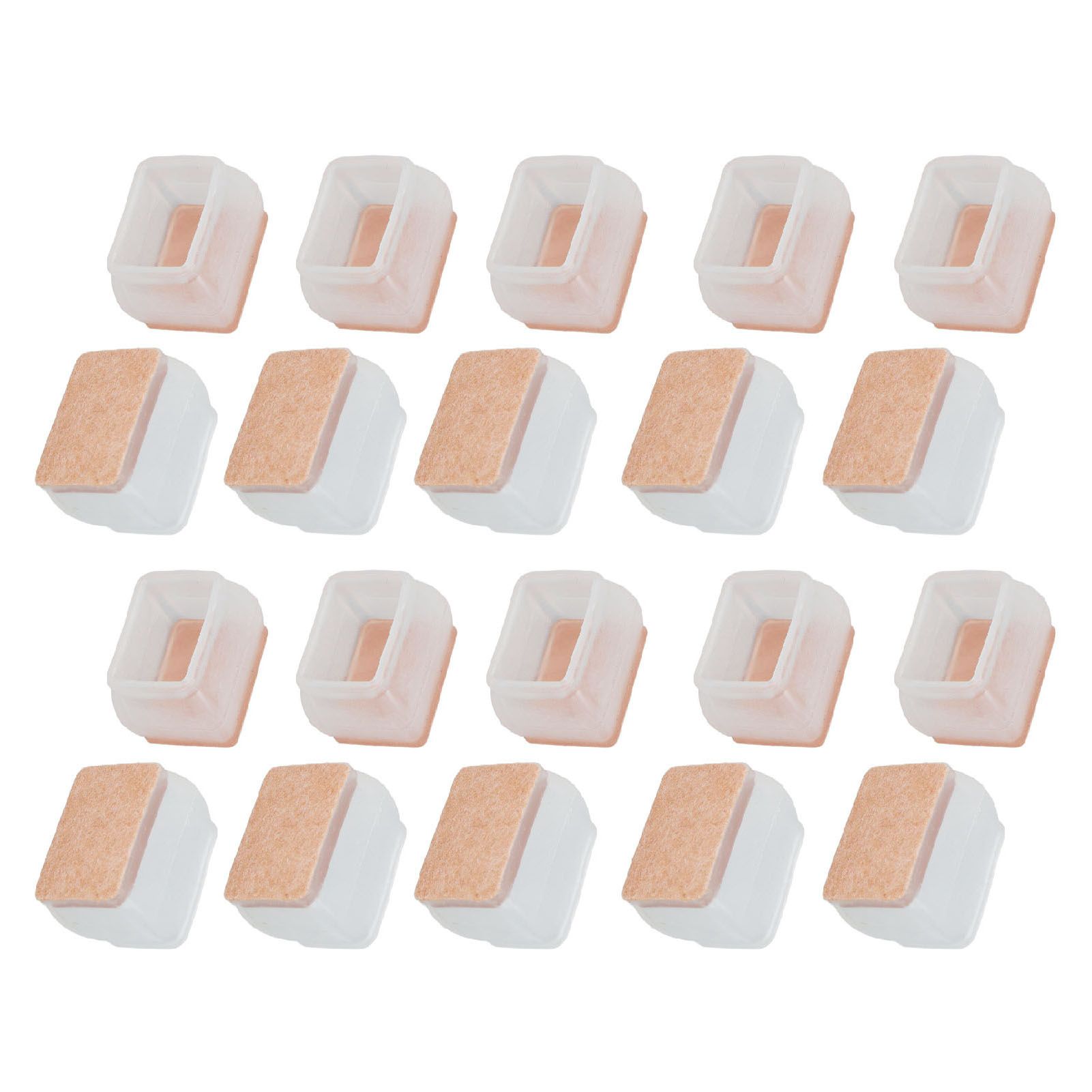20Pcs Chair Leg Protector for Hardwood Floor Rubber Felt Furniture Pad Cover view 8