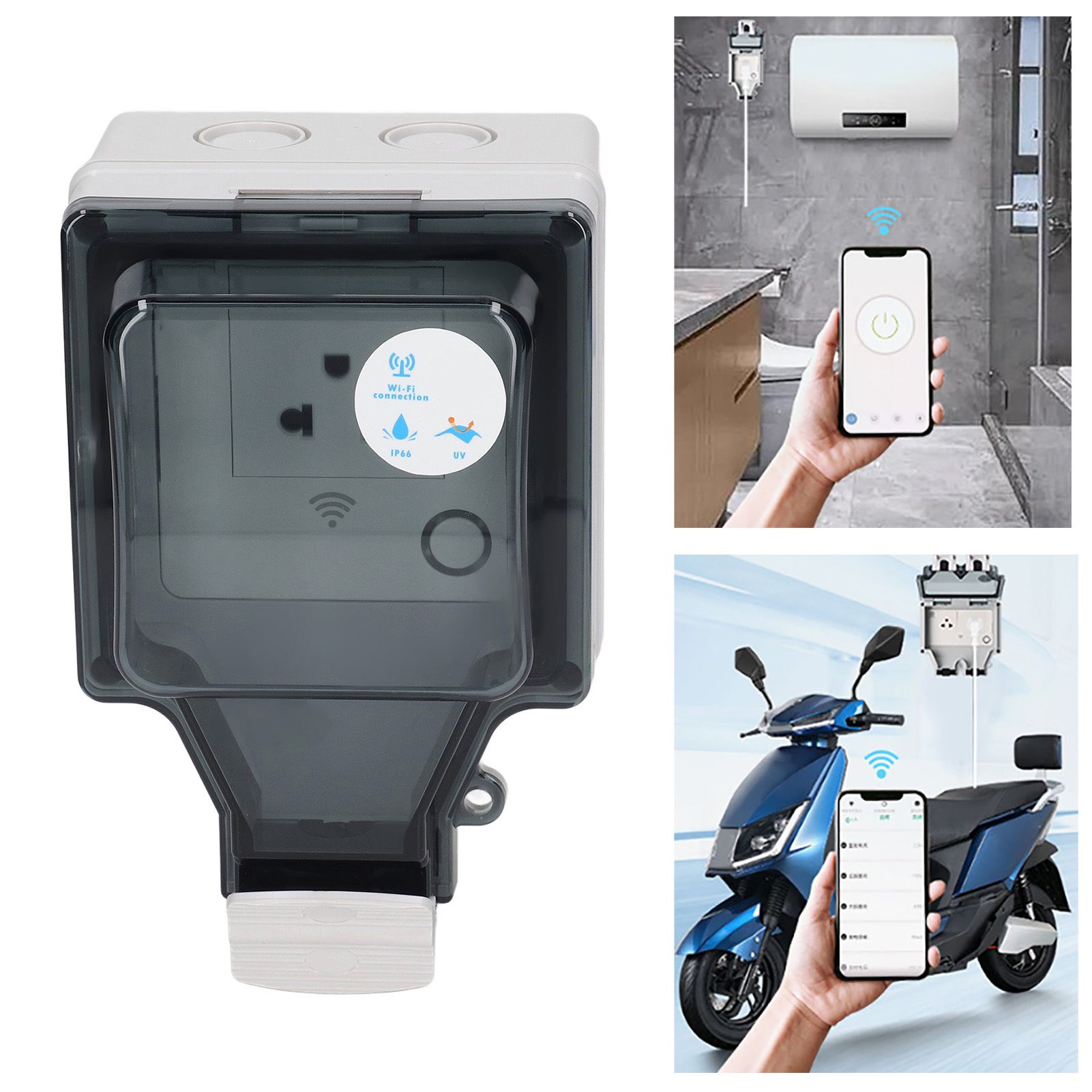 Outdoor Outlet WIFI IP66 Waterproof Socket With Timer for Patio Garden US Plug view 12