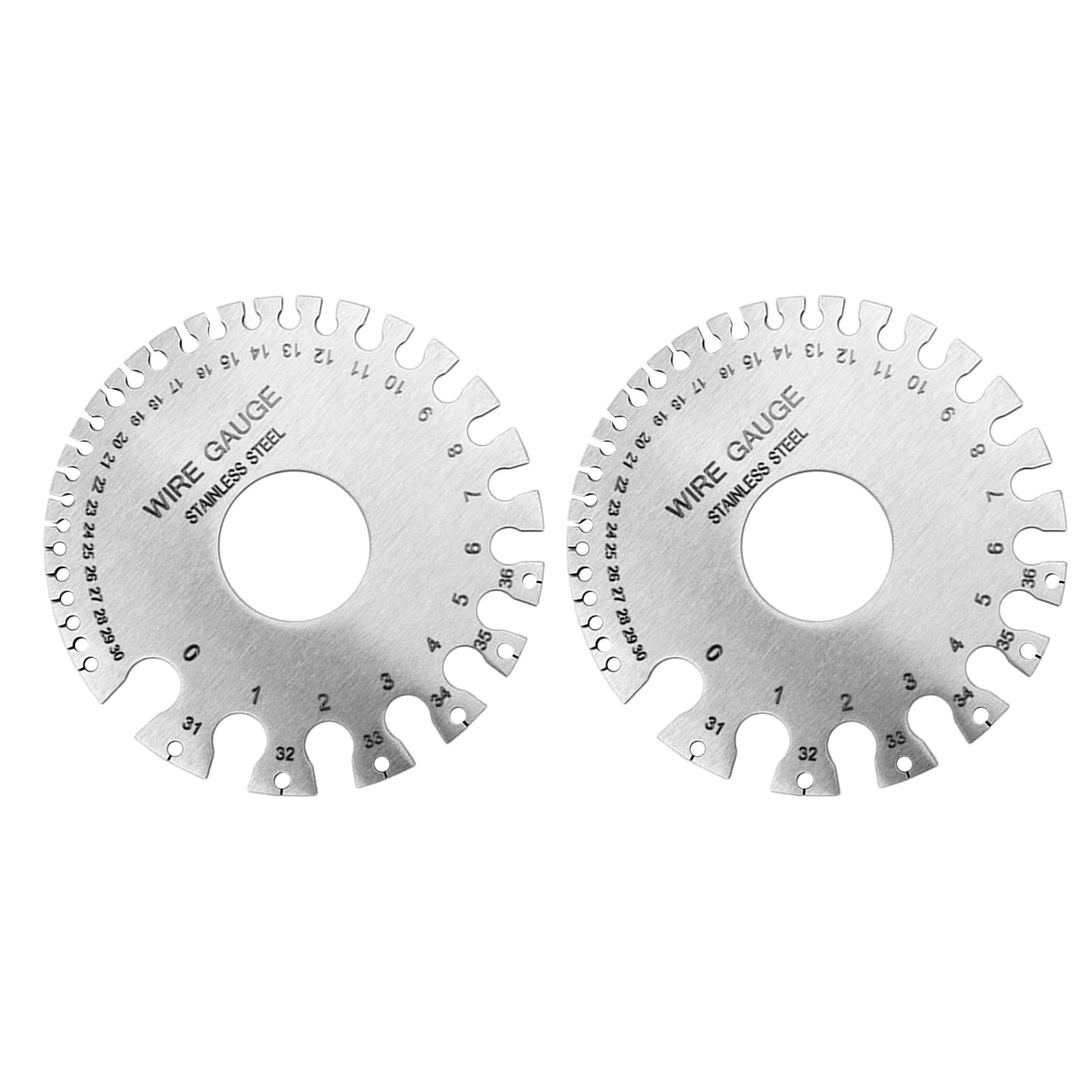 2pcs Stainless Steel Thickness Gauges Professional Standard Metal Sheets view 2