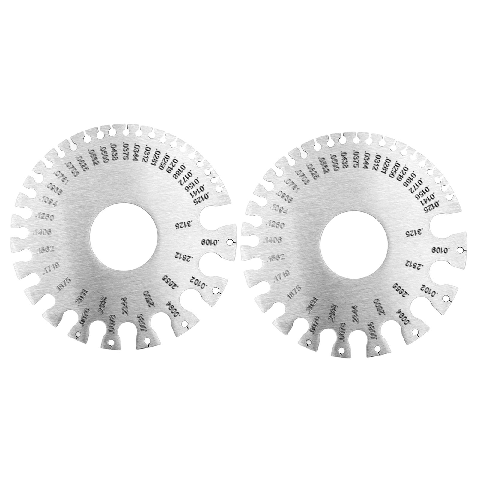 2pcs Stainless Steel Thickness Gauges Professional Standard Metal Sheets view 3
