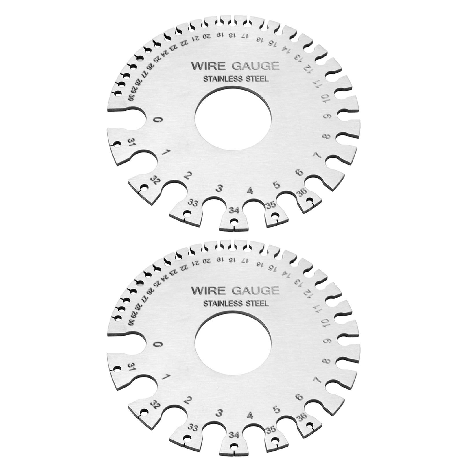 2pcs Stainless Steel Thickness Gauges Professional Standard Metal Sheets view 5