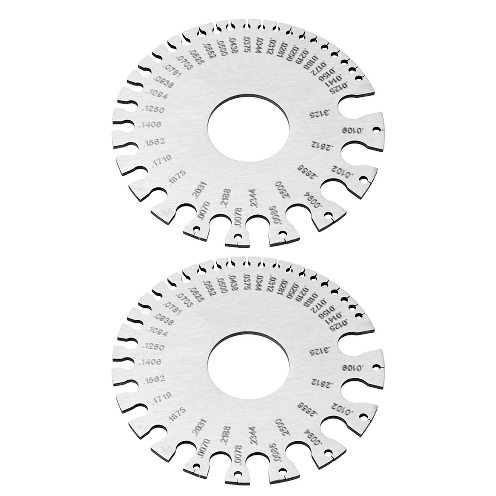 2pcs Stainless Steel Thickness Gauges Professional Standard Metal Sheets view 6