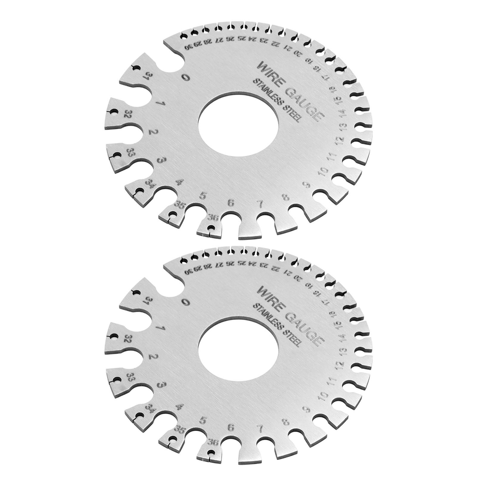 2pcs Stainless Steel Thickness Gauges Professional Standard Metal Sheets view 7