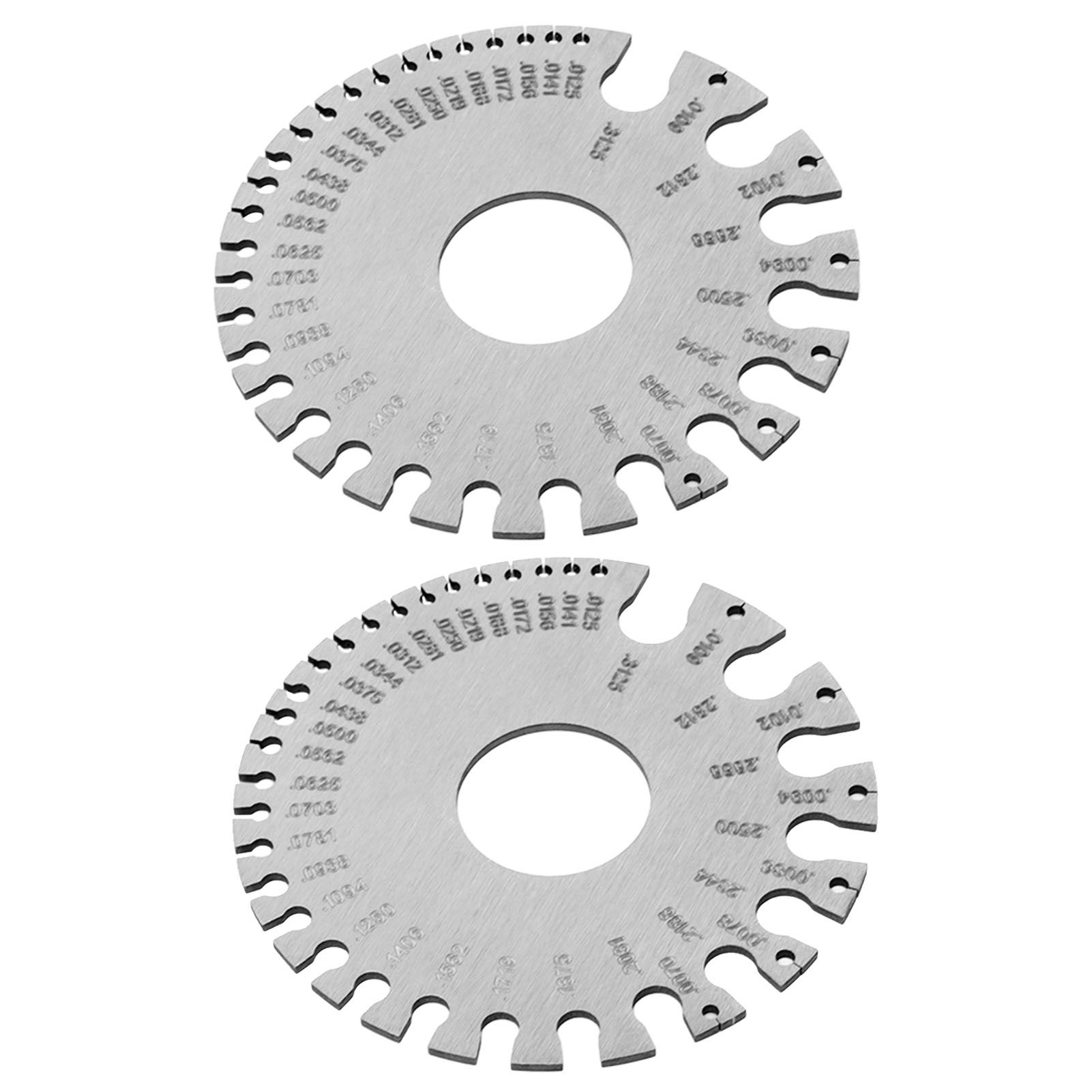 2pcs Stainless Steel Thickness Gauges Professional Standard Metal Sheets view 8