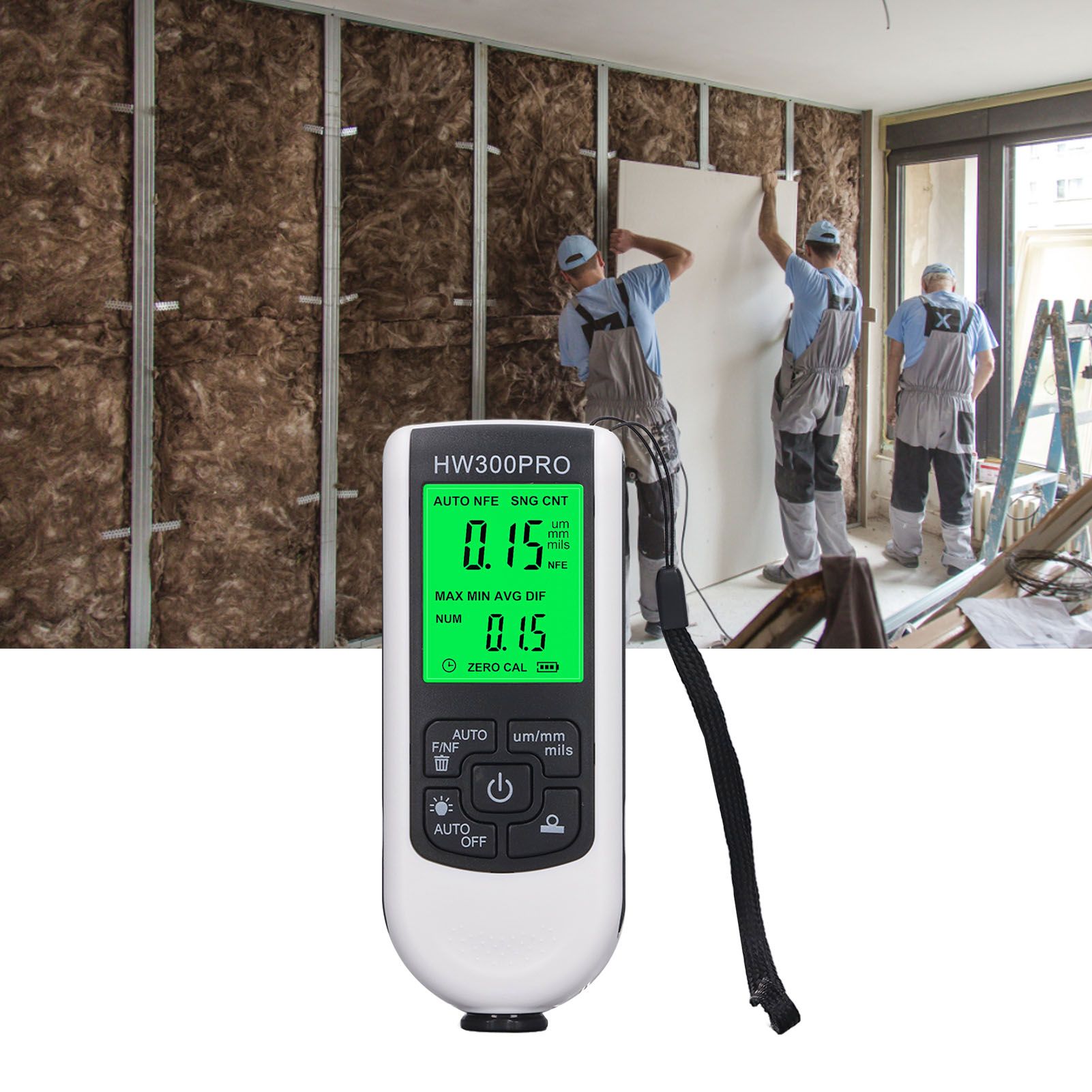 Coating Thickness Gauge High Accuracy Paint Depth Gauge Meter Antislip view 11