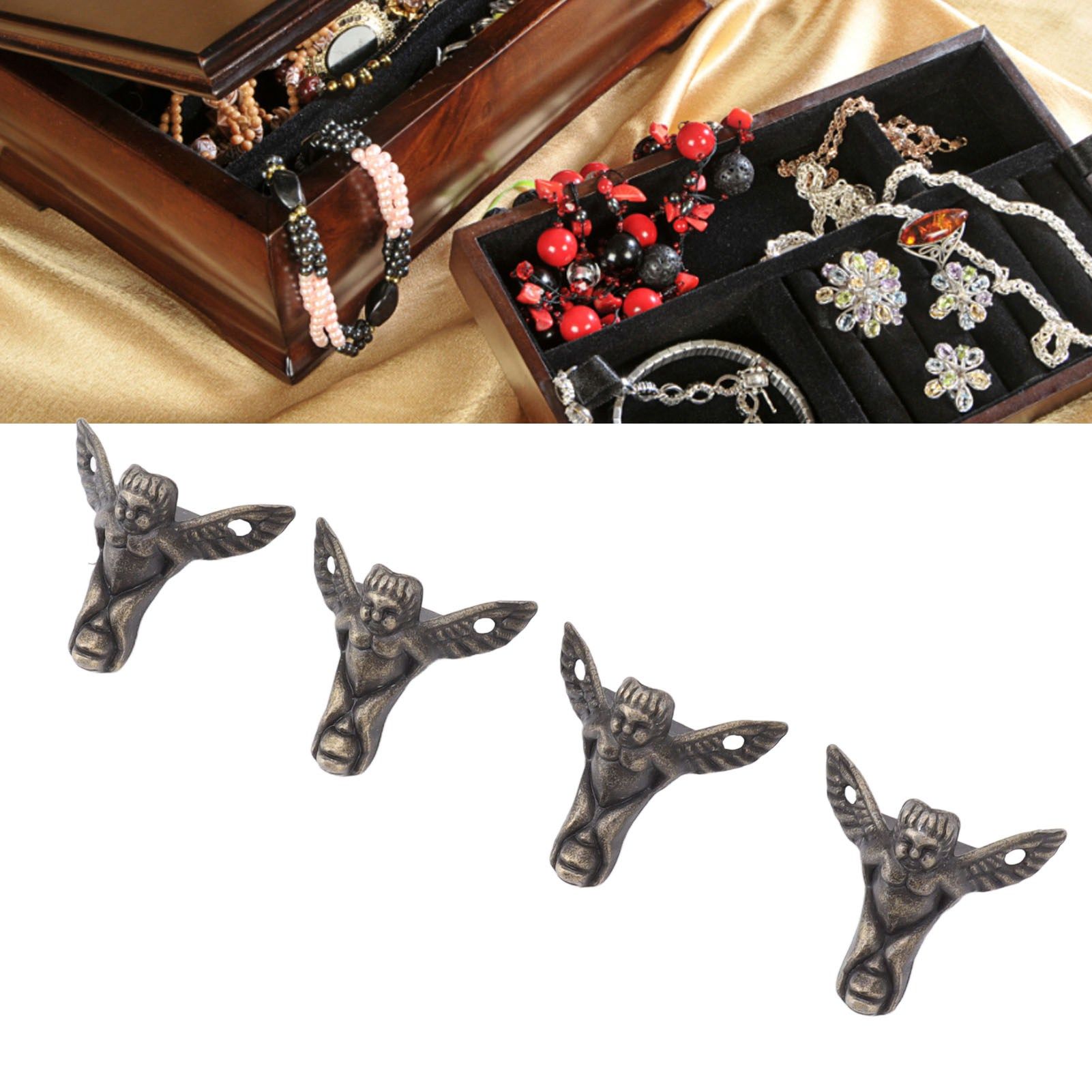 20PCS Metal Box Feet Zinc Alloy Fine Detail Jewelry Box Hardware Feet for view 12