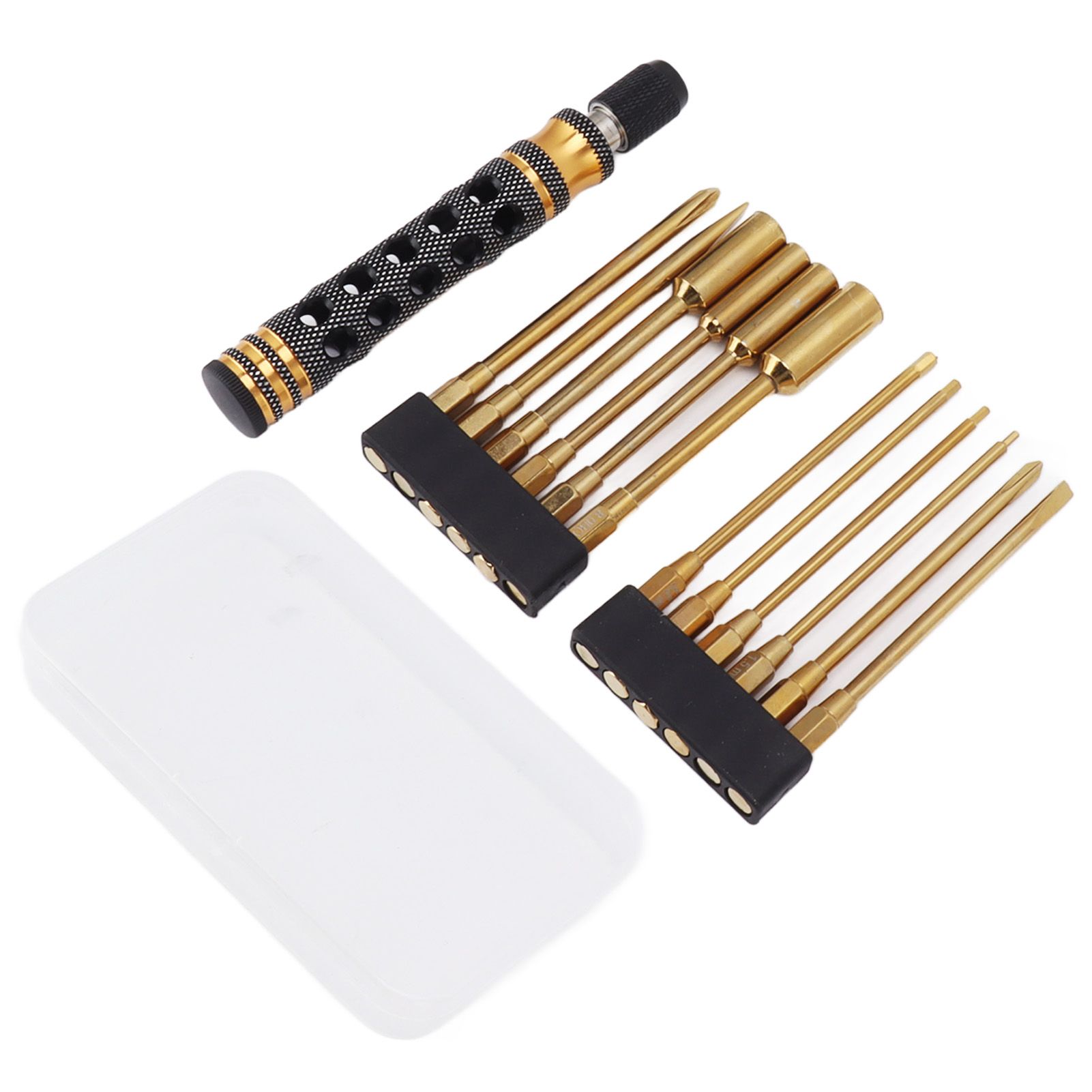 Screw Driver Repair Tool Push Type 12 in 1 Ergonomic High Toughness Multi Bit — image 1