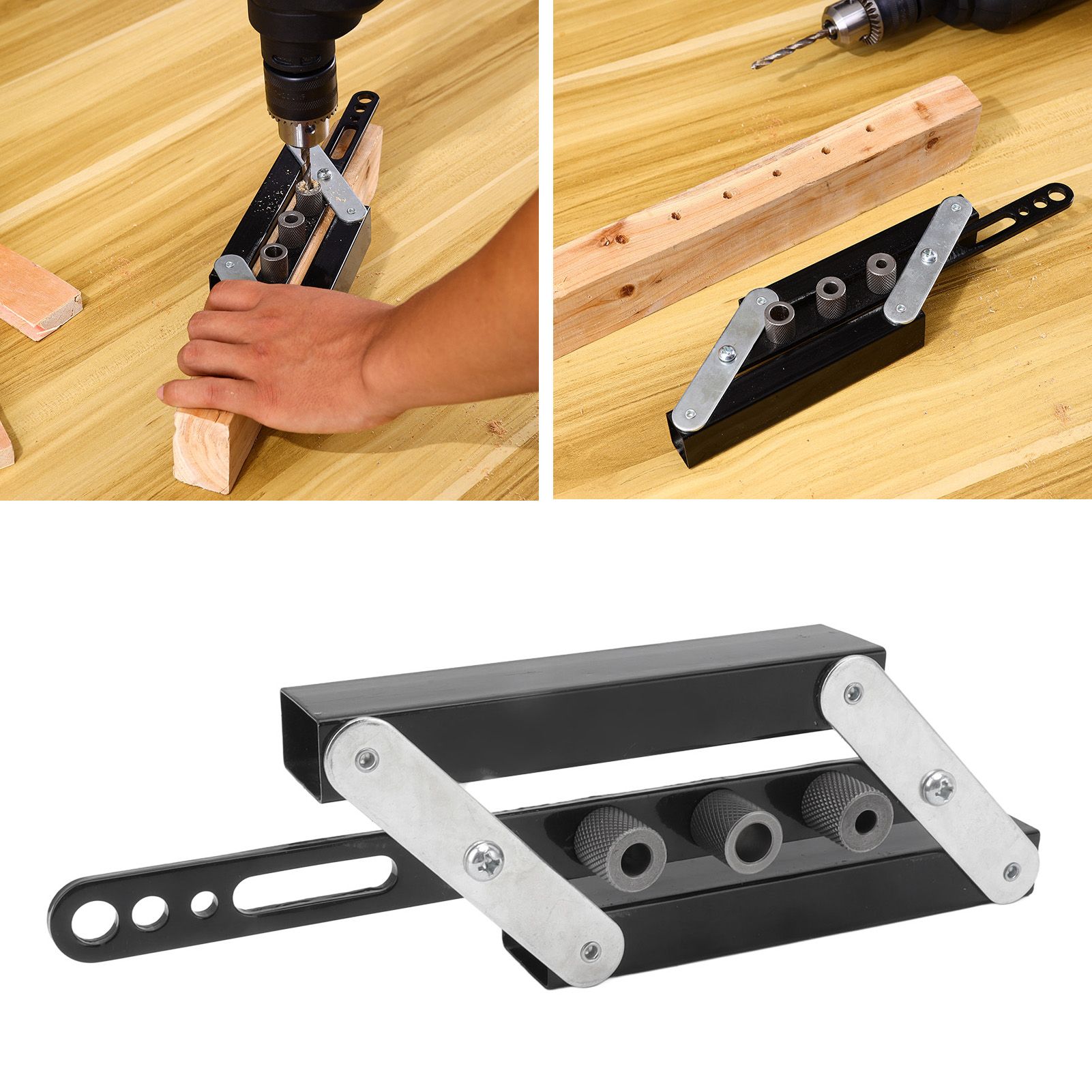 Hole Punch Locator Self Centering Doweling Jig Adjustable Drilling Guide view 11
