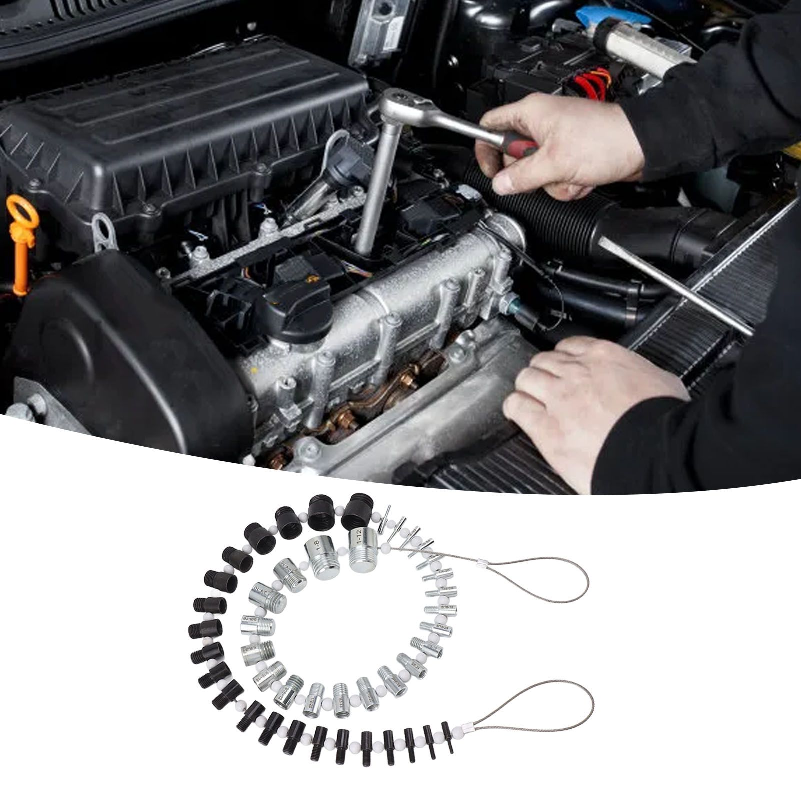 Nut and Bolt Thread Checker 44 Male Female Thread Identifier Gauges 23 Inch view 12