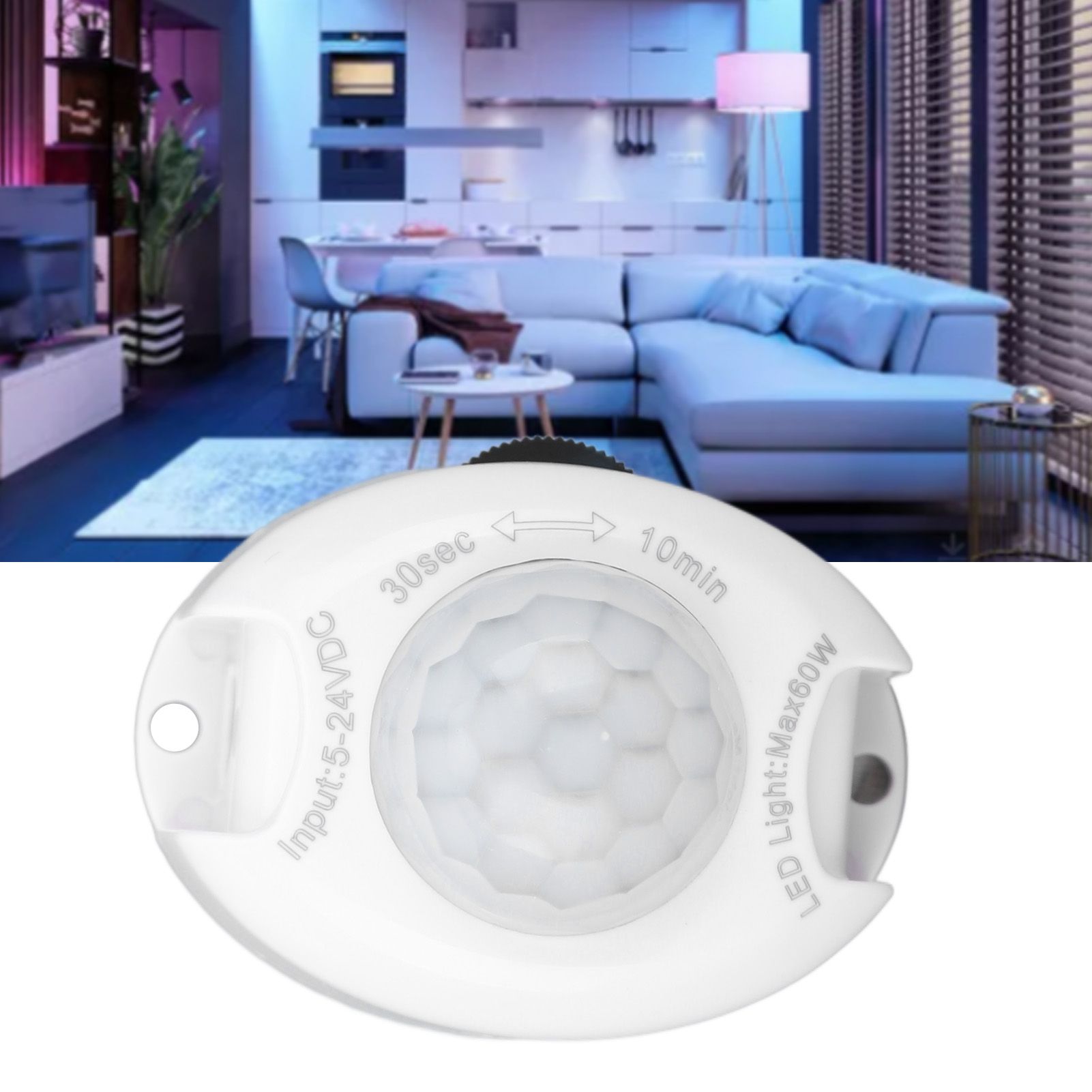DC Plug Human Body Induction Switch Infrared Adjustable LED Light Strip view 11