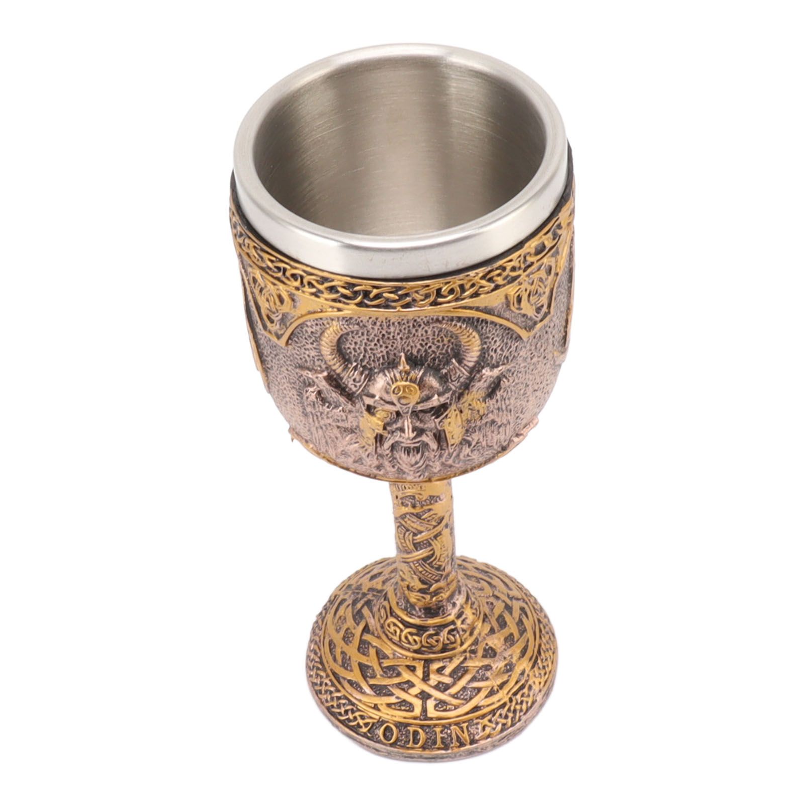 Nordic Viking Goblet Retro Resin Stainless Steel Beer Cup for Cocktails Whisky view 5