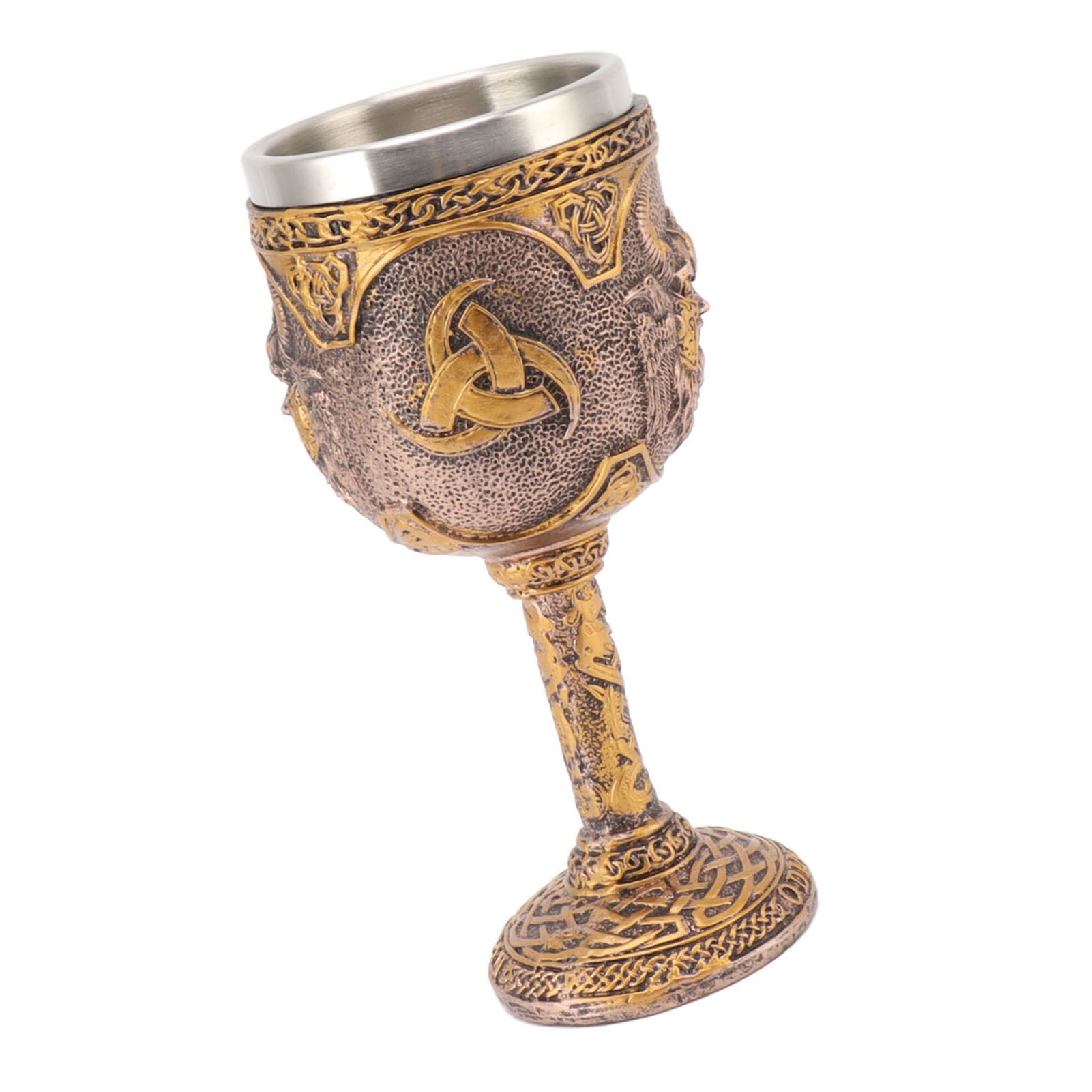 Nordic Viking Goblet Retro Resin Stainless Steel Beer Cup for Cocktails Whisky view 9