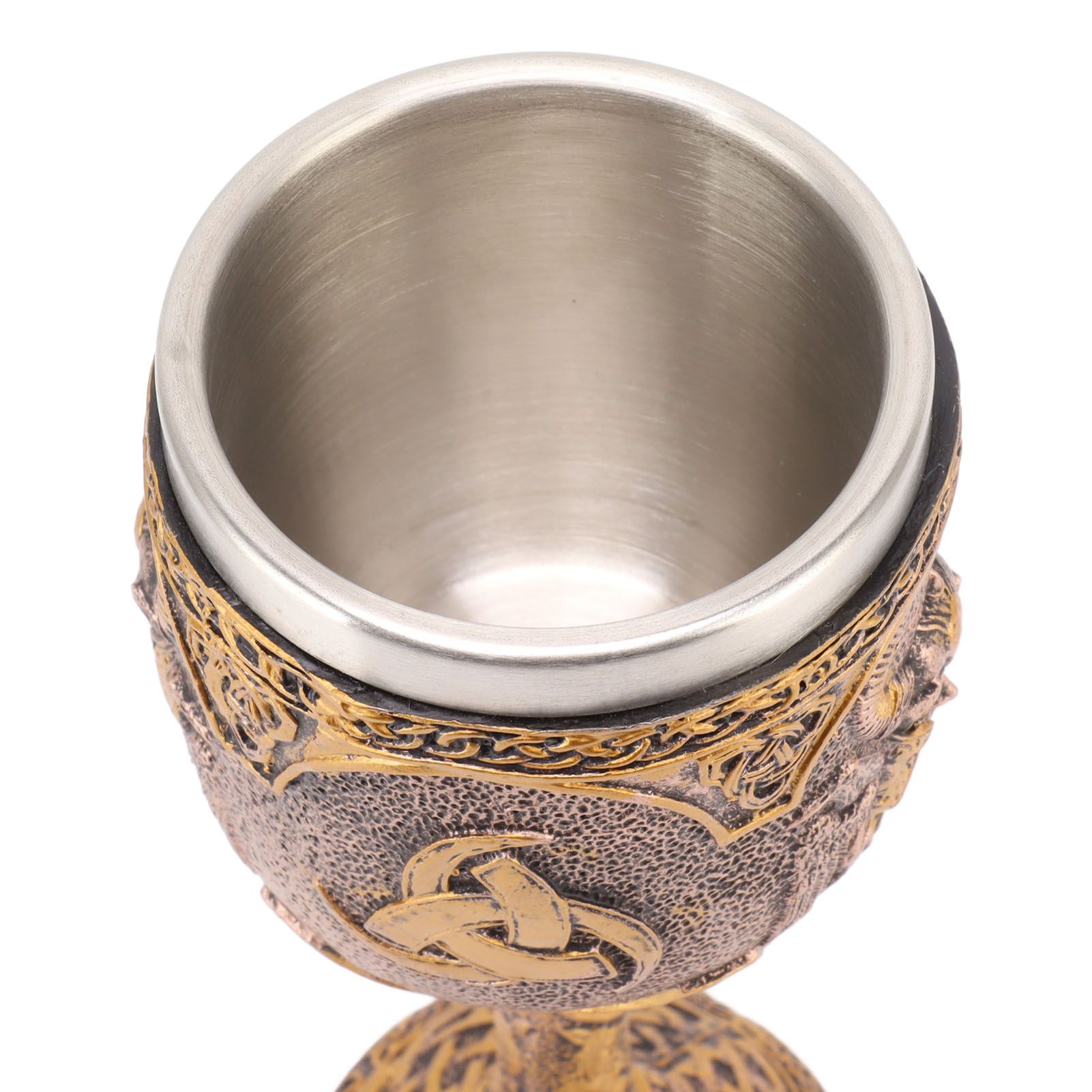 Nordic Viking Goblet Retro Resin Stainless Steel Beer Cup for Cocktails Whisky view 13