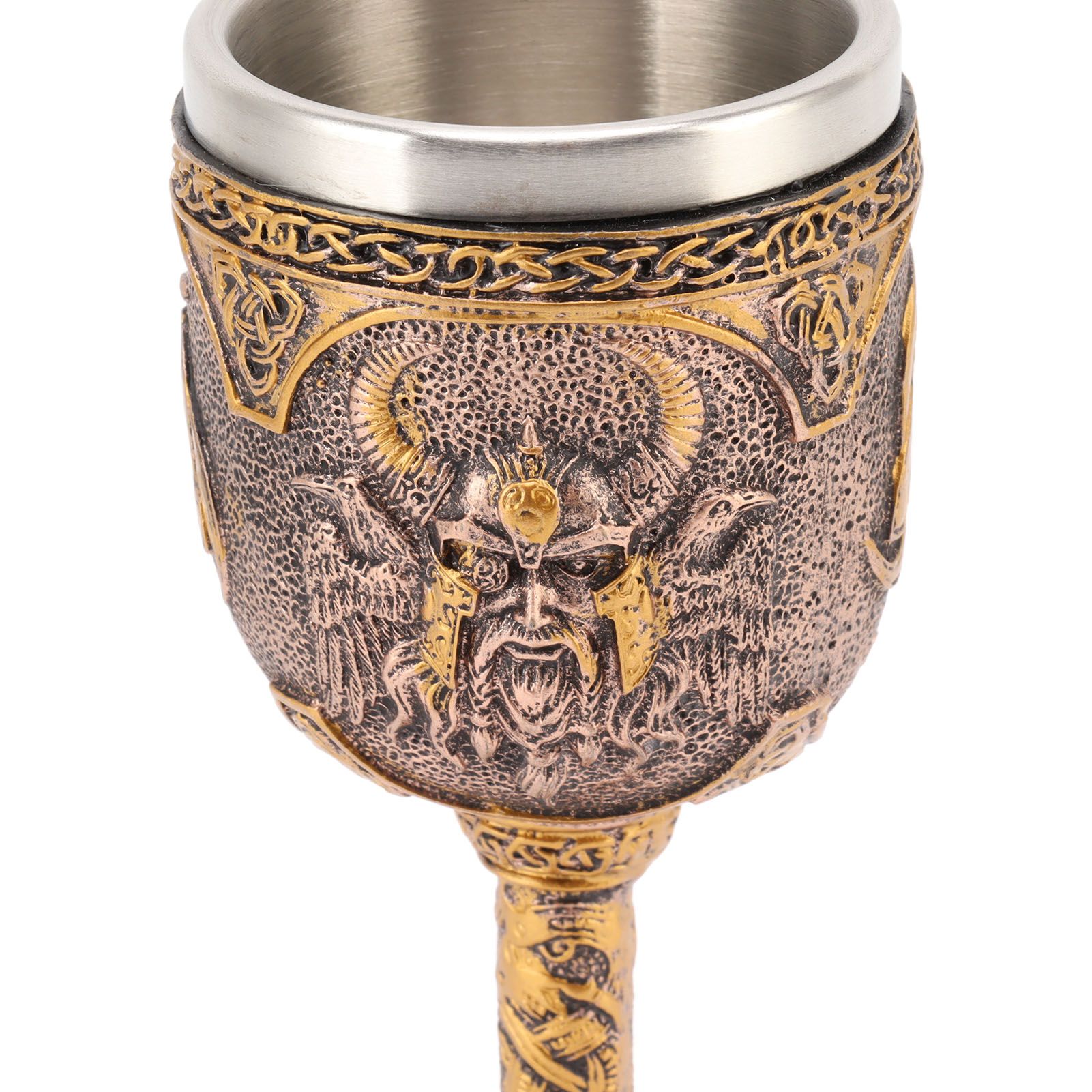 Nordic Viking Goblet Retro Resin Stainless Steel Beer Cup for Cocktails Whisky view 14