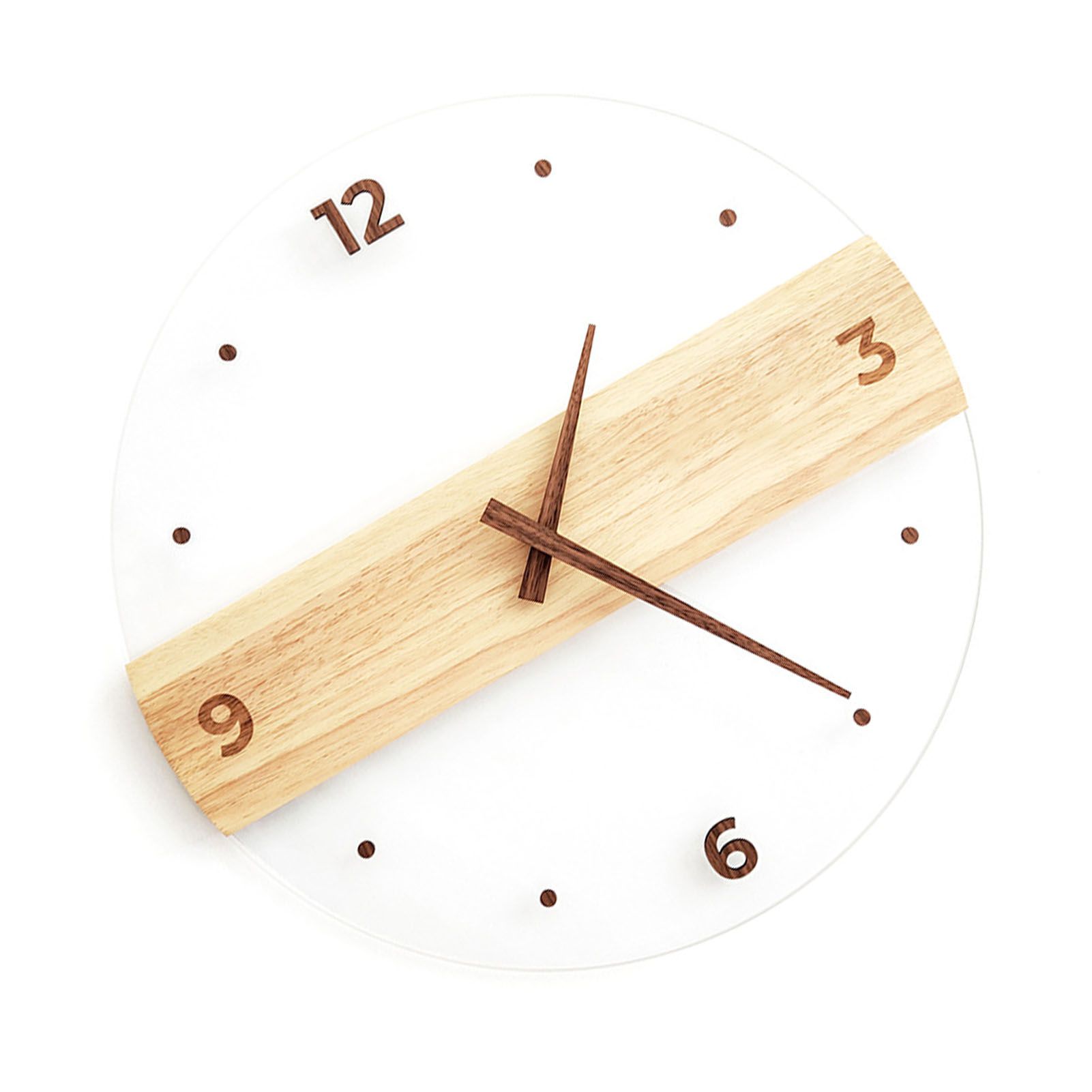 Wall Clock Silent Round Decorative Modern Acrylic Panel Hanging Clock for view 3