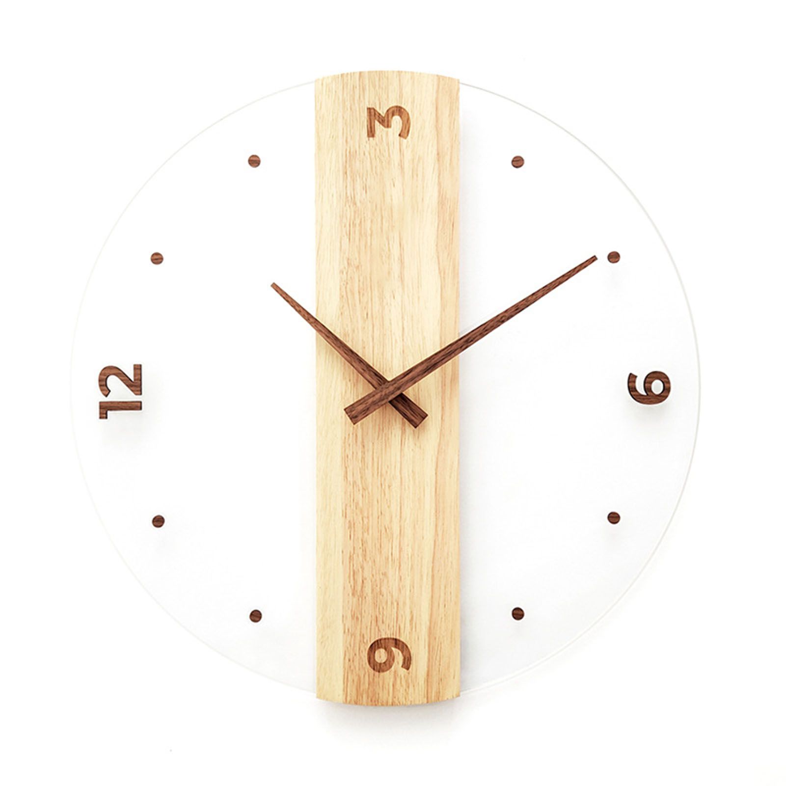 Wall Clock Silent Round Decorative Modern Acrylic Panel Hanging Clock for view 4