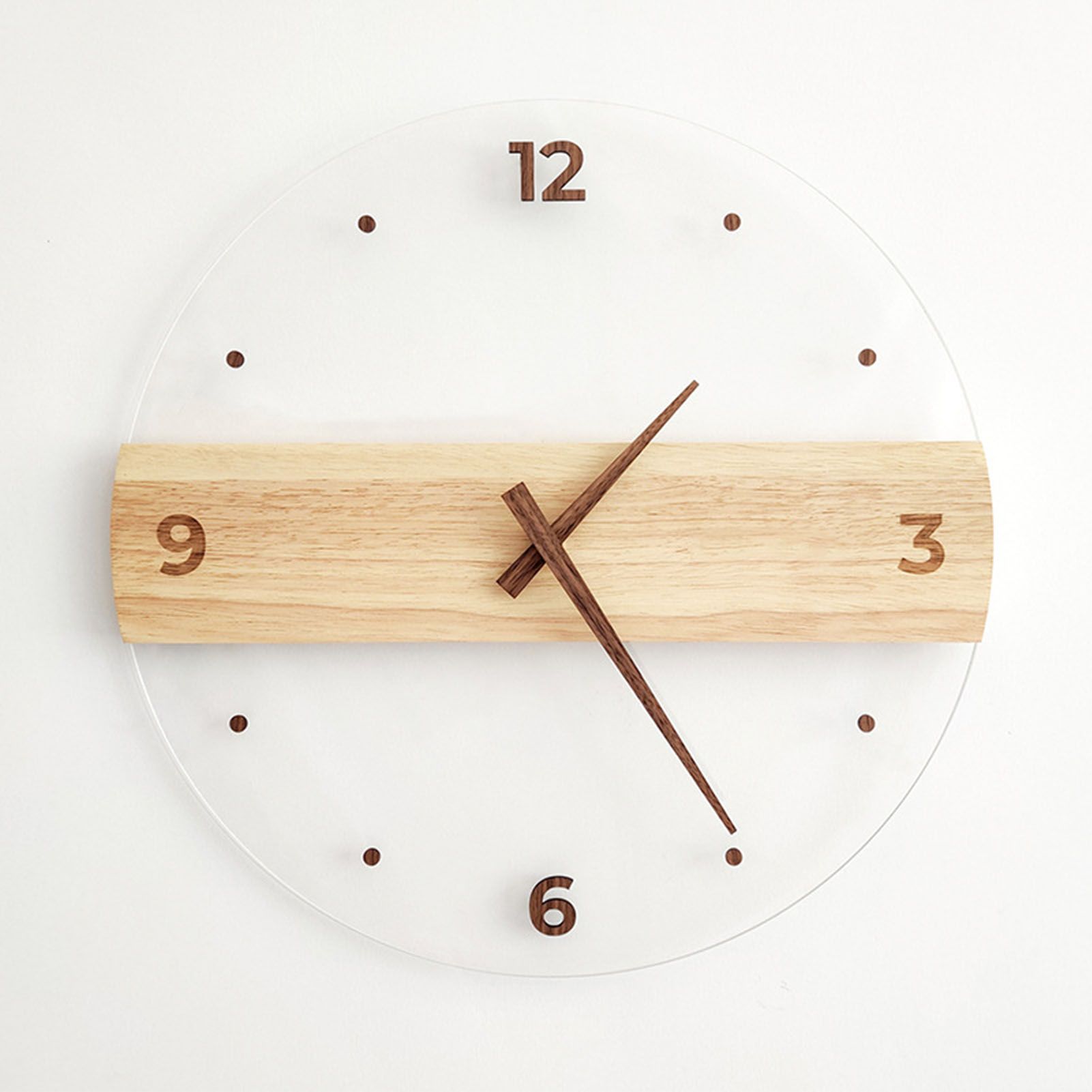Wall Clock Silent Round Decorative Modern Acrylic Panel Hanging Clock for view 5