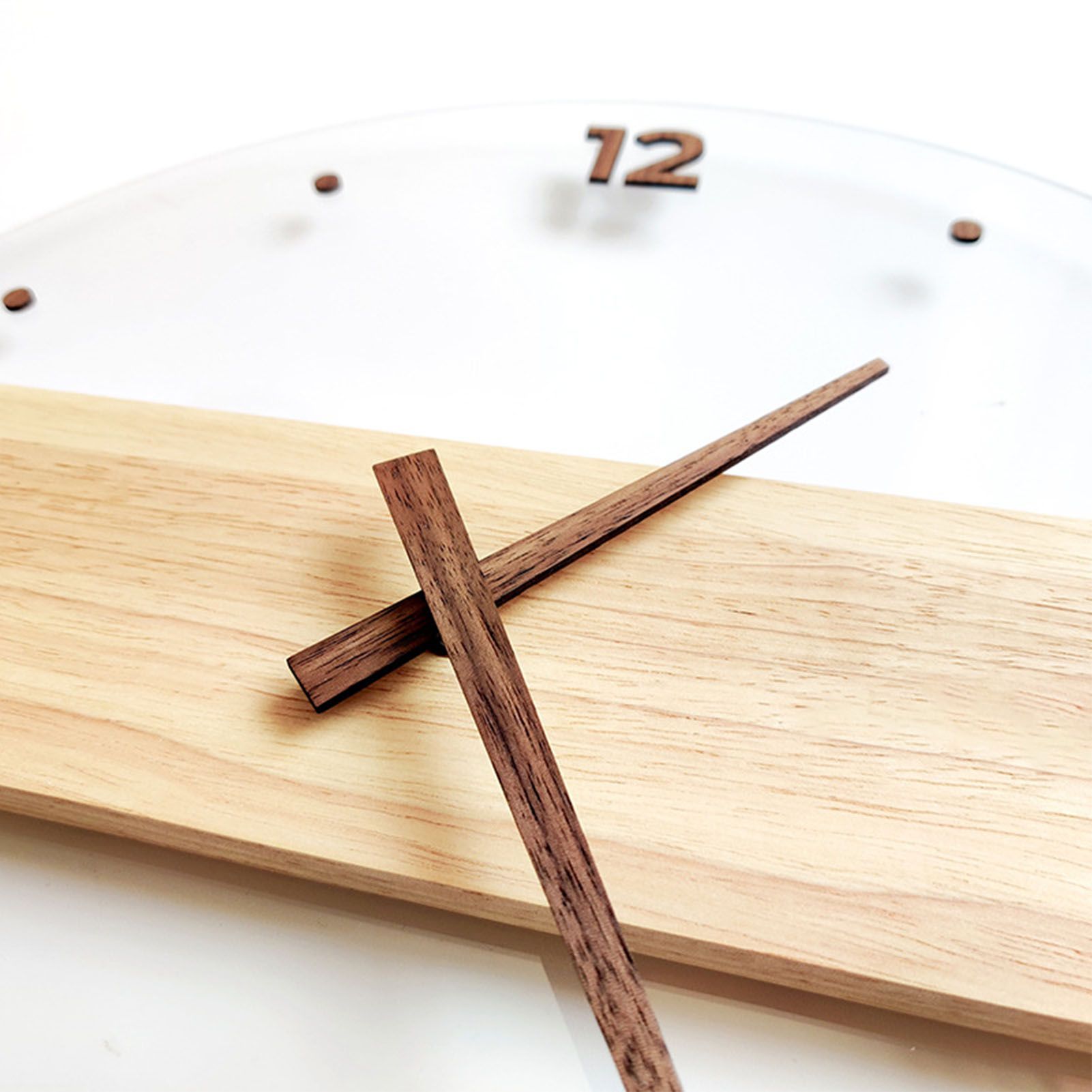 Wall Clock Silent Round Decorative Modern Acrylic Panel Hanging Clock for view 11