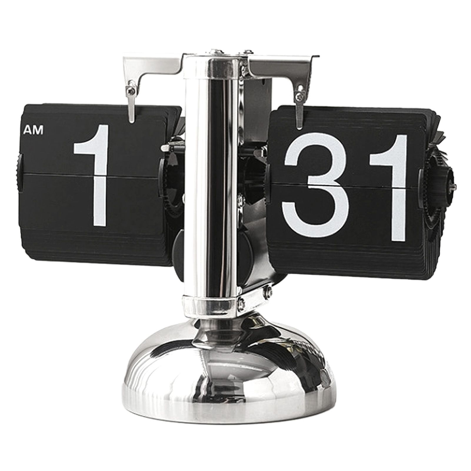 Digital Flip Down Clock Retro Minimalist Single Foot Mechanical Auto Flip view 4