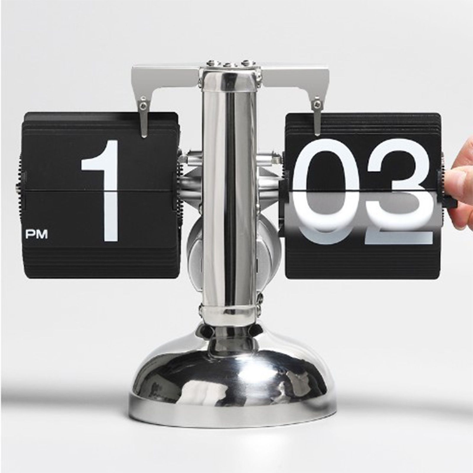 Digital Flip Down Clock Retro Minimalist Single Foot Mechanical Auto Flip view 11